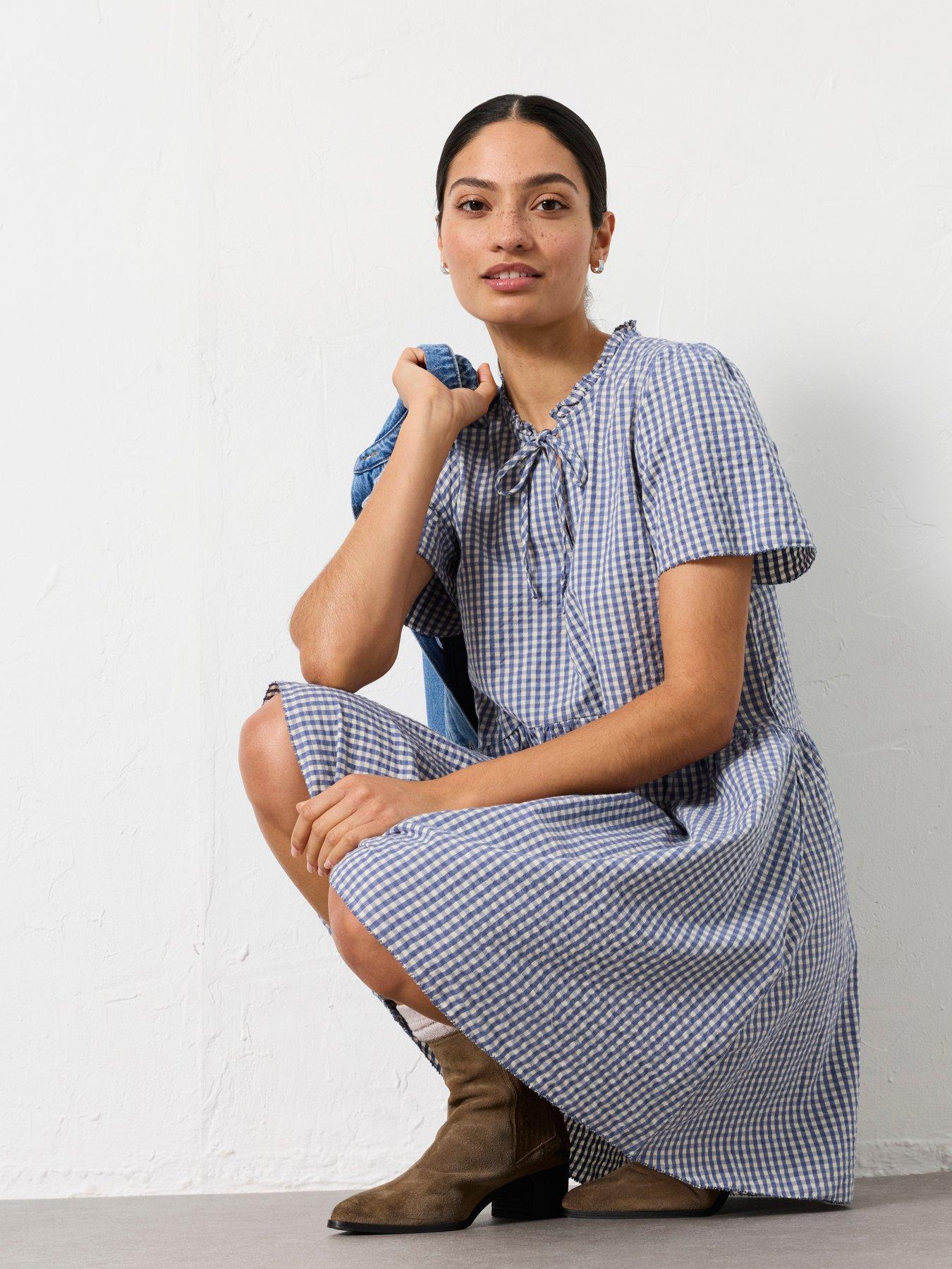 Image 1 of 6 of FatFace Immy Gingham Dress - Multi