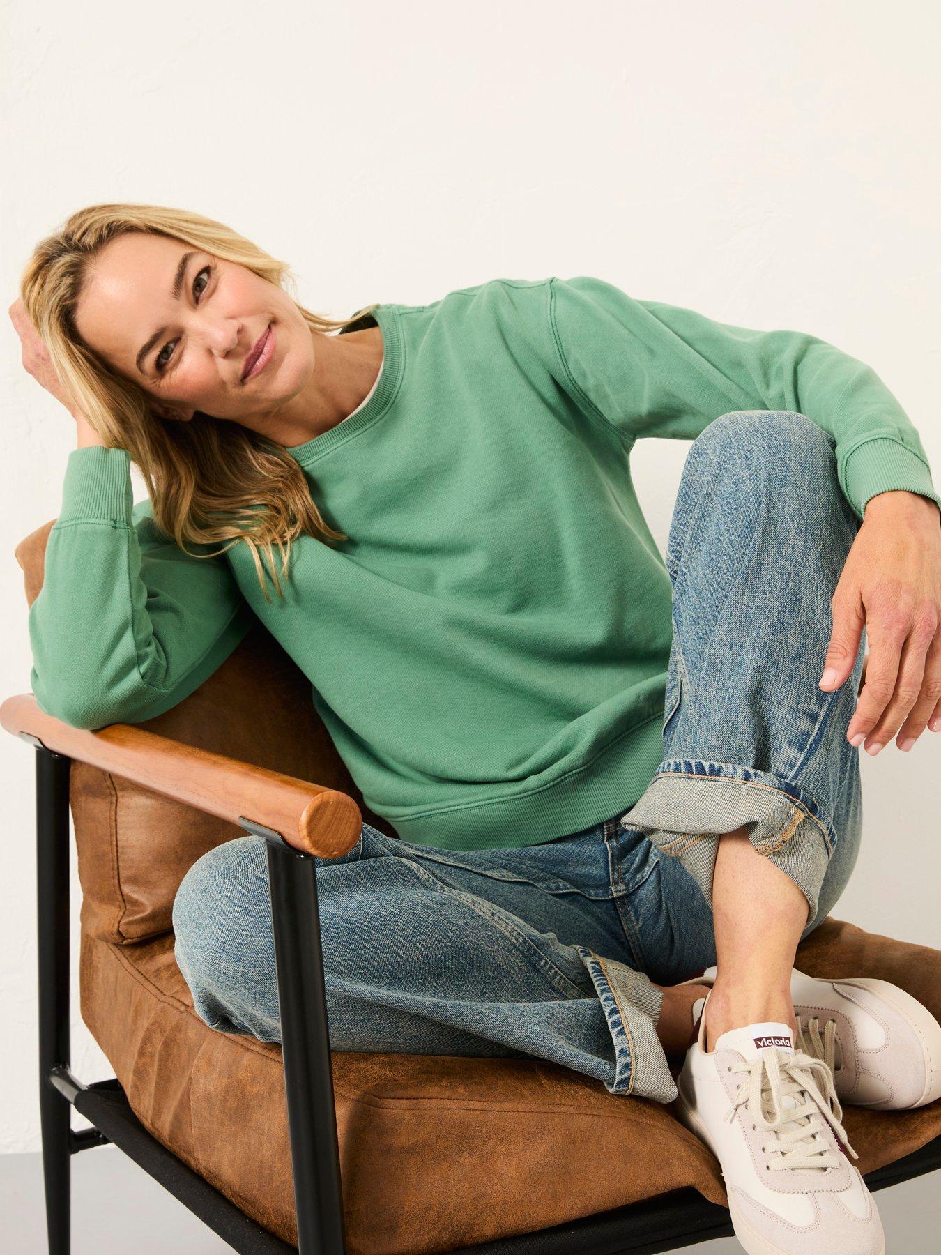 FatFace Georgia Crew Sweatshirt - Jade Green