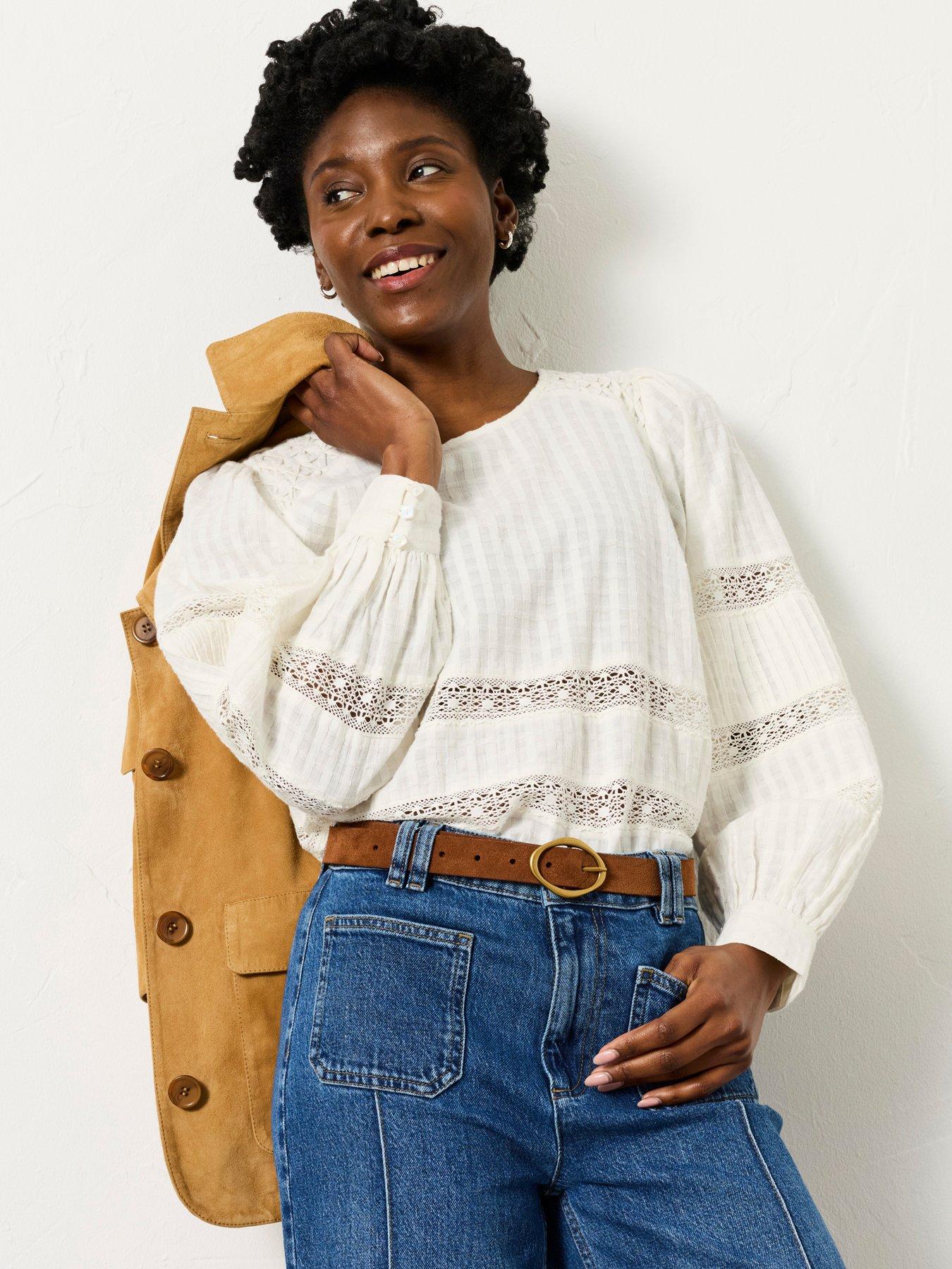 Image 1 of 6 of FatFace Honey Blouse - Ivory