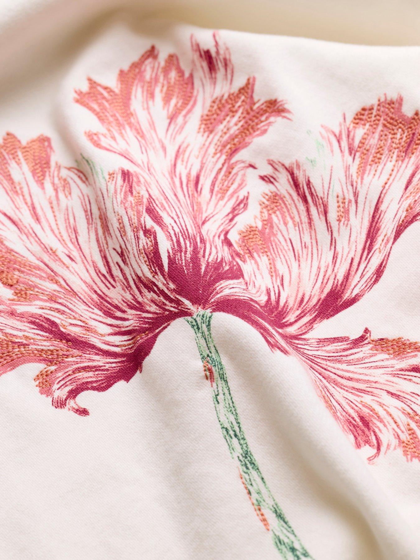 Image 5 of 6 of FatFace Alex Painterly Crew Sweatshirt - Ivory