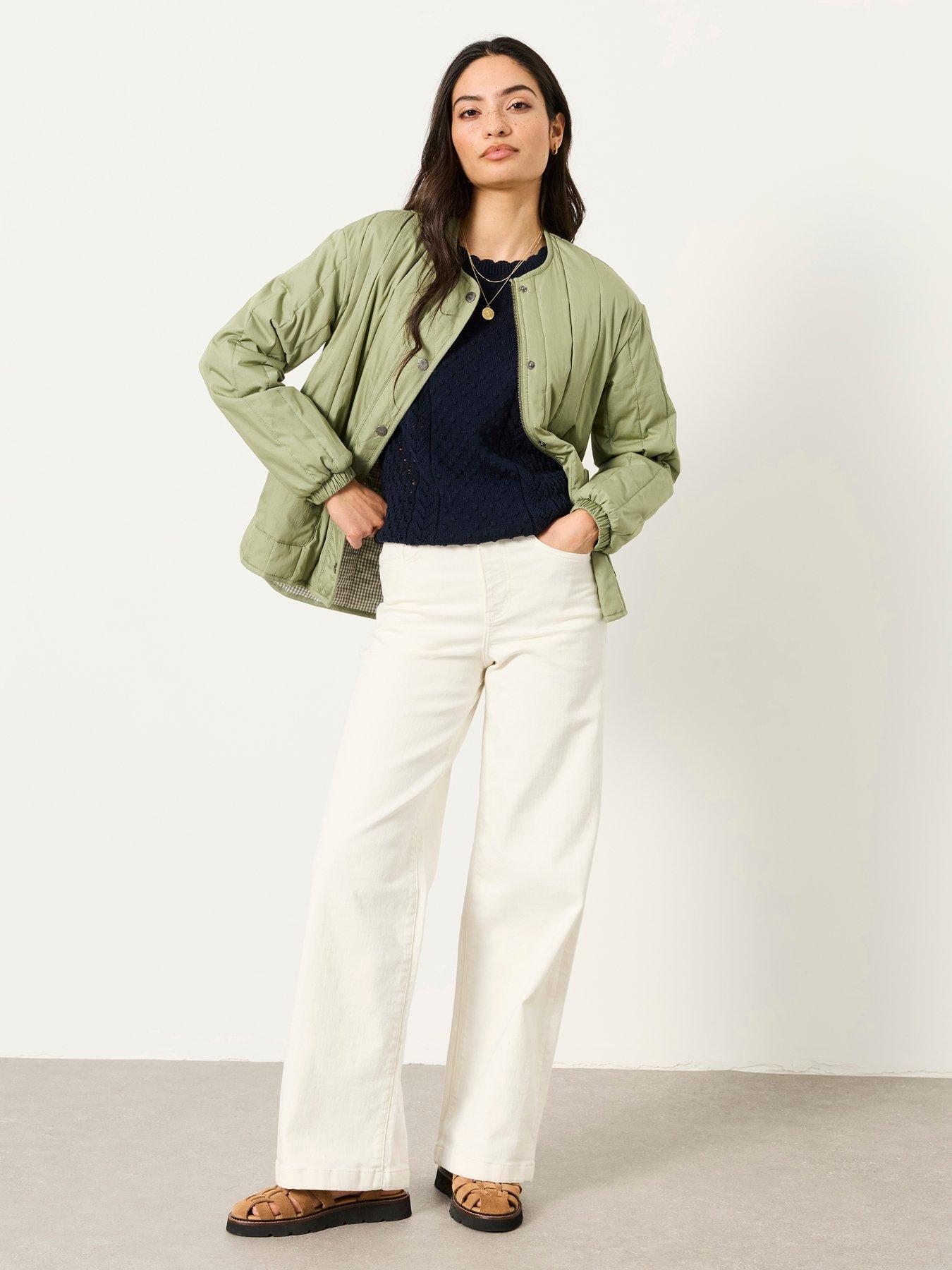 FatFace Welling Wide Leg Jea - Ecru