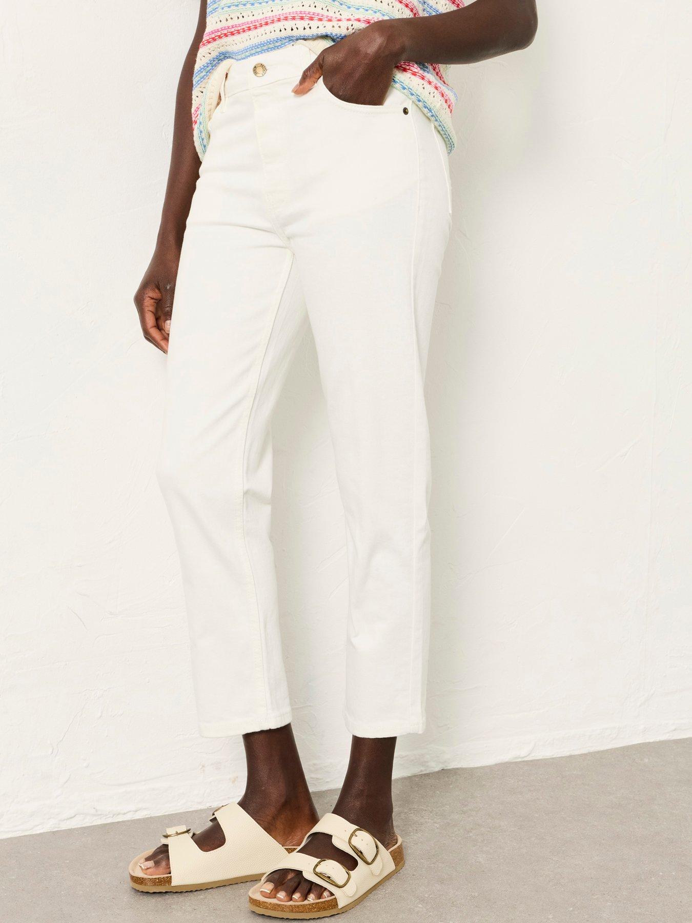 Image 5 of 6 of FatFace Whitby Capri Jean - White