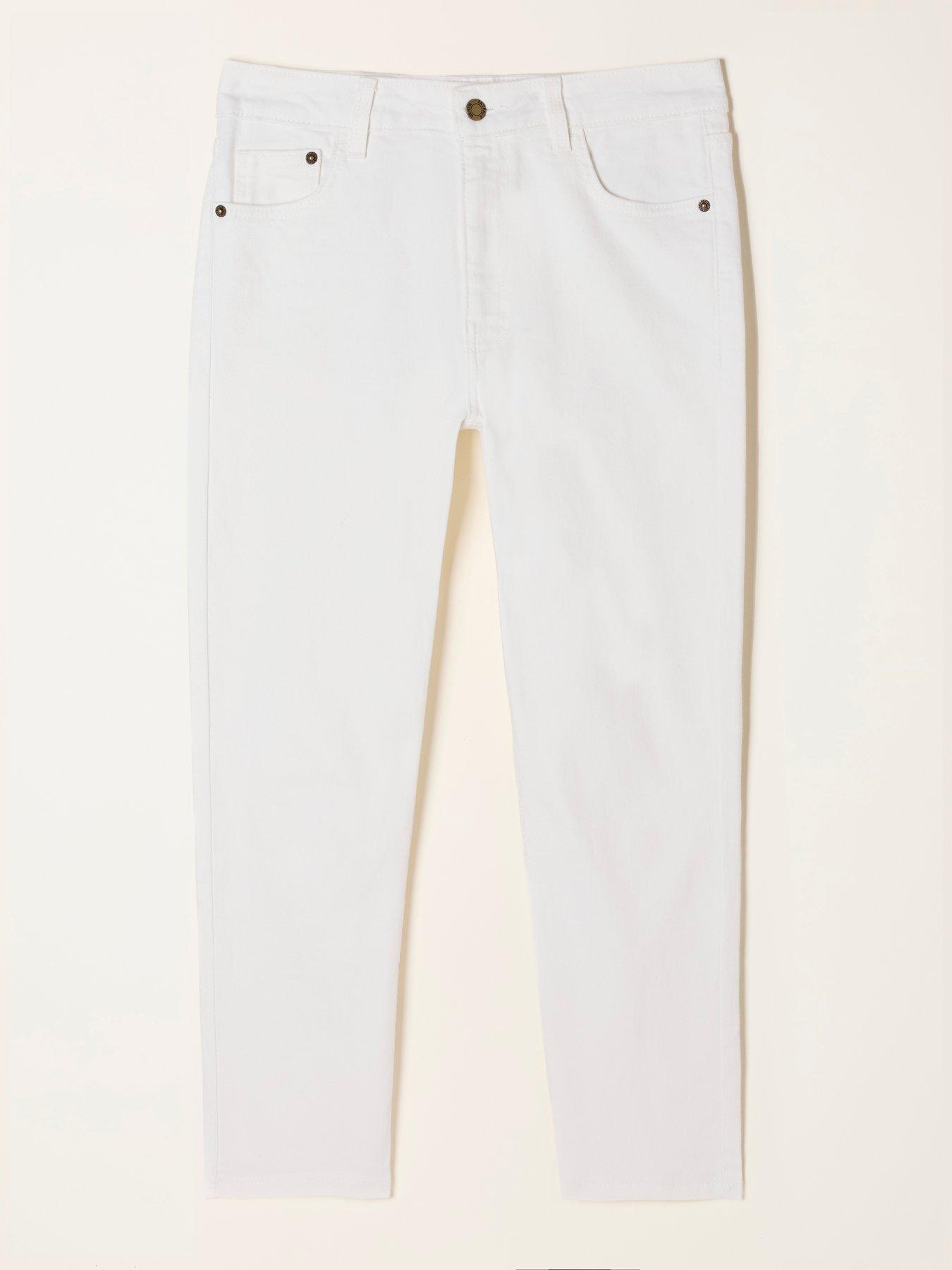 Image 6 of 6 of FatFace Whitby Capri Jean - White