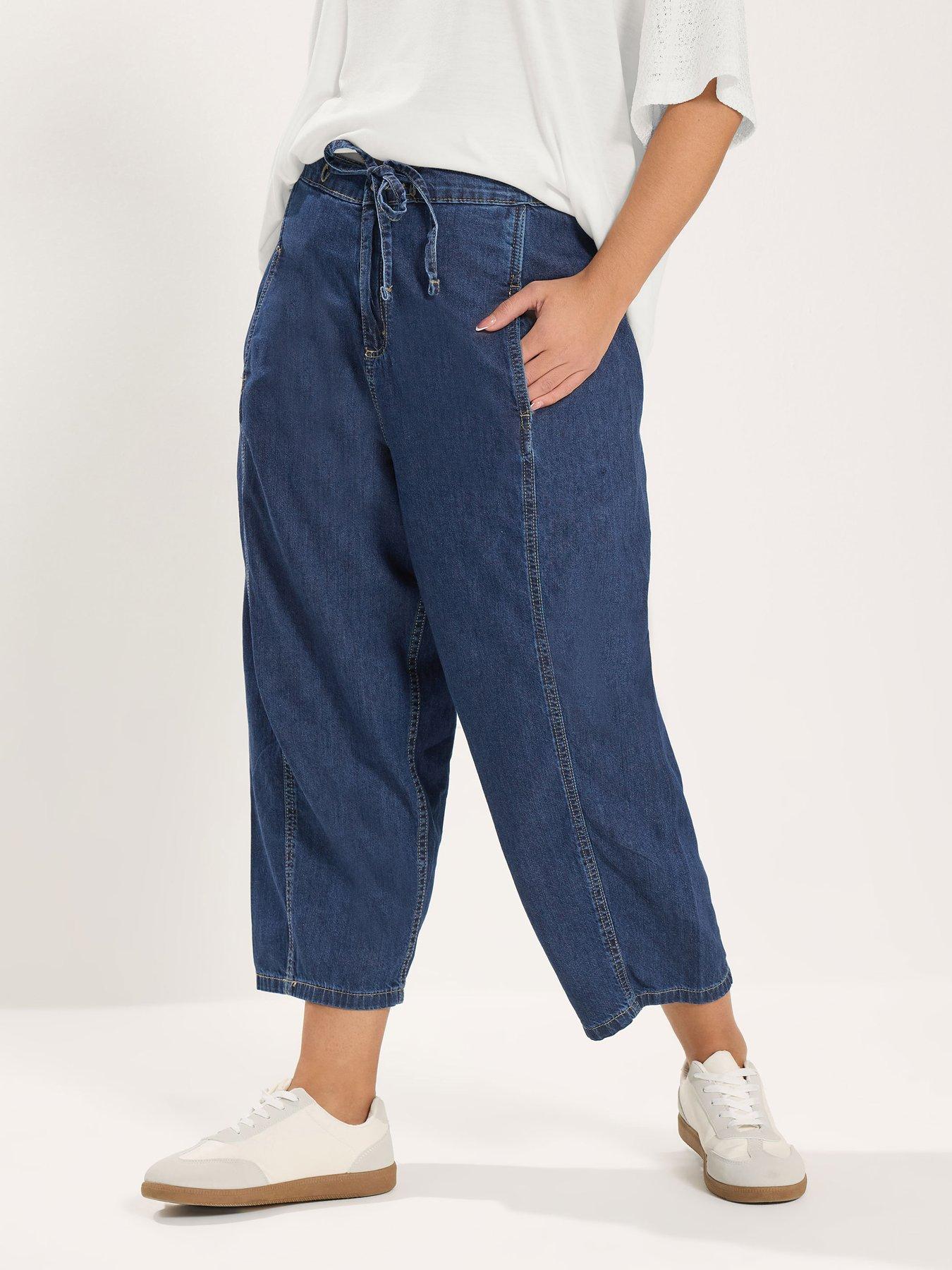 Yours Curve Crop Barrel Leg Jean
