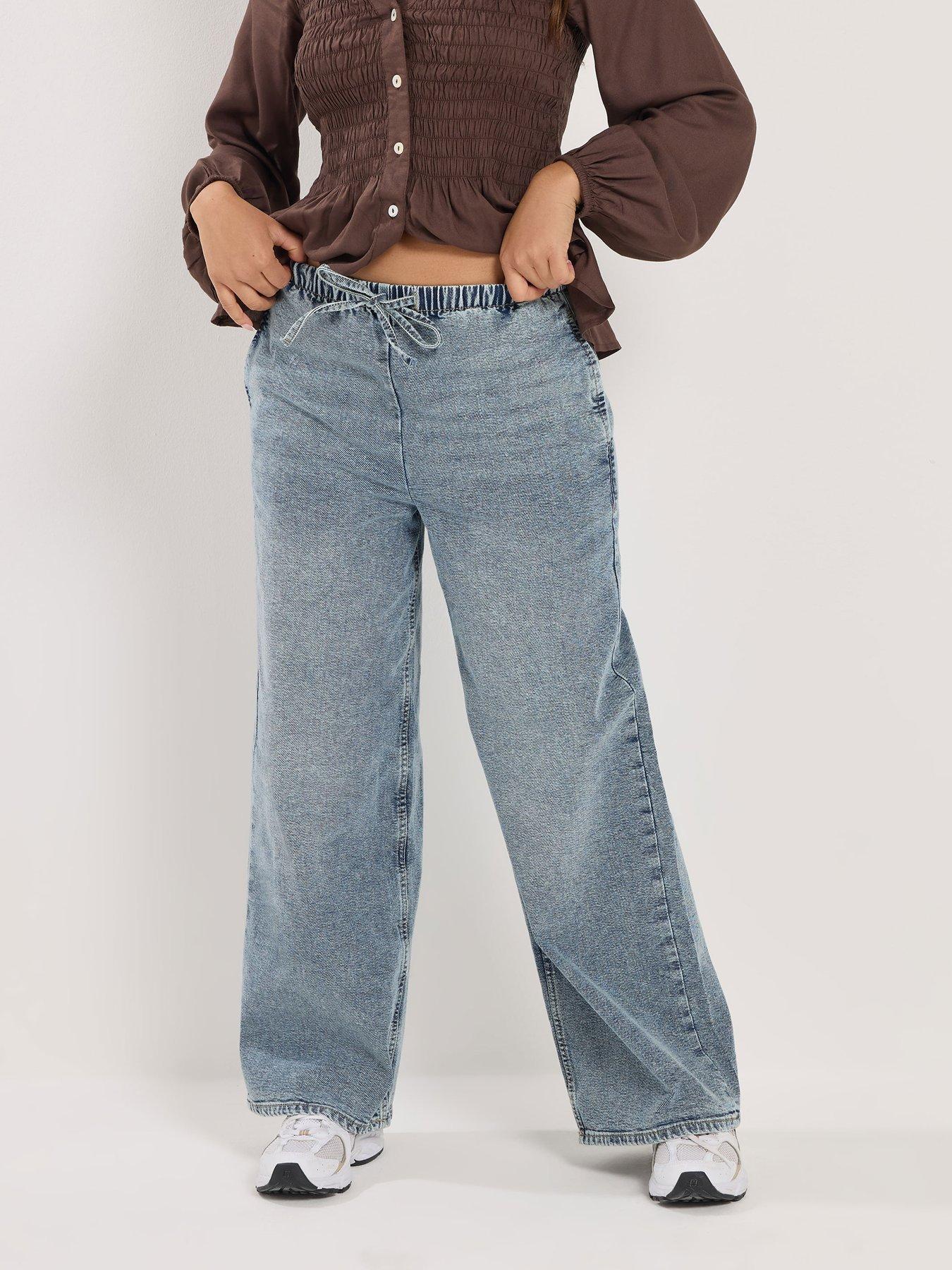 PixieGirl Petite Pull On Wide Leg Jean