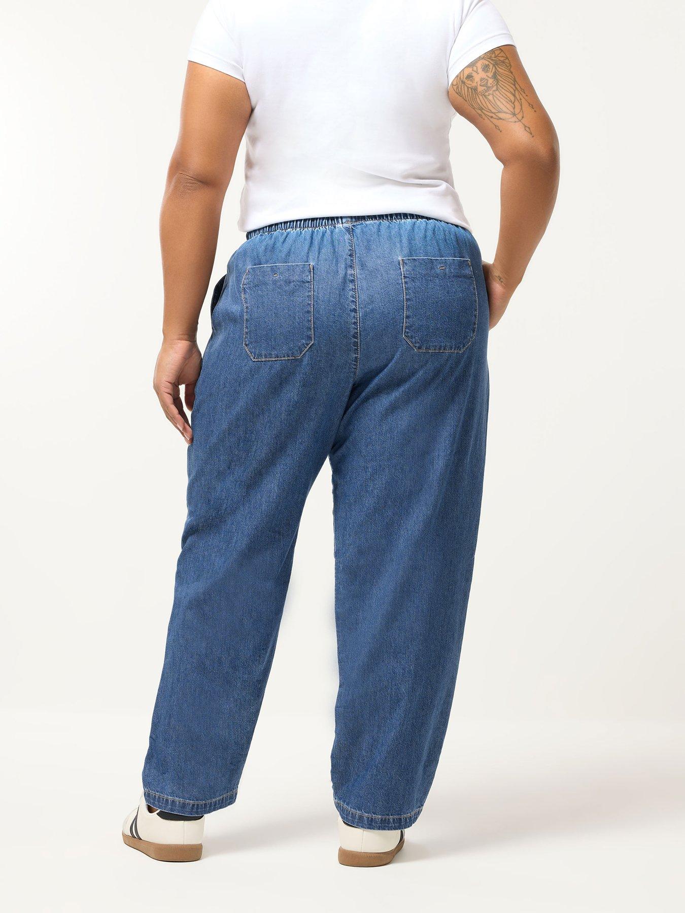 Image 2 of 5 of Yours Curve Paperbag Straight Leg Jean