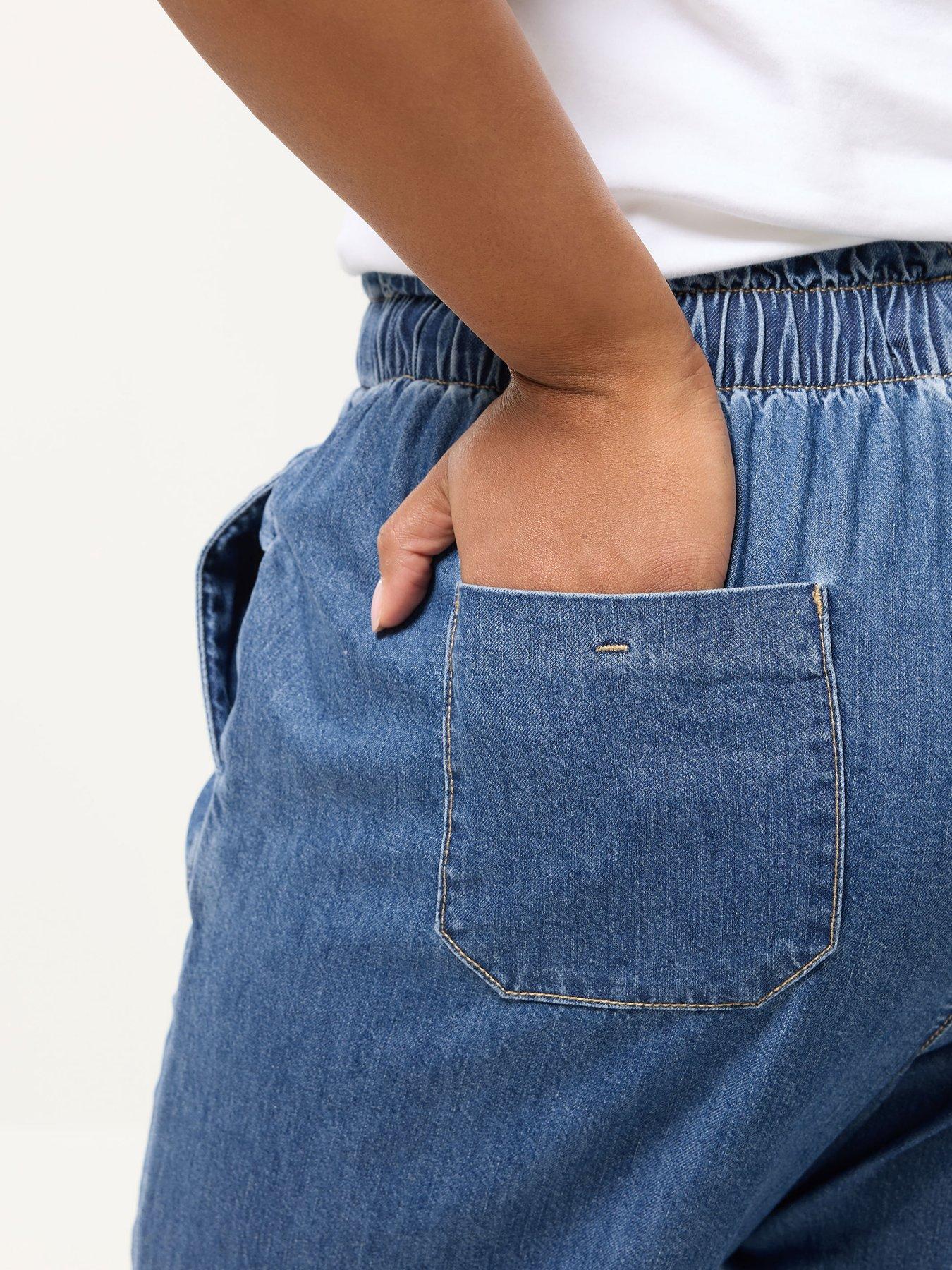 Image 4 of 5 of Yours Curve Paperbag Straight Leg Jean