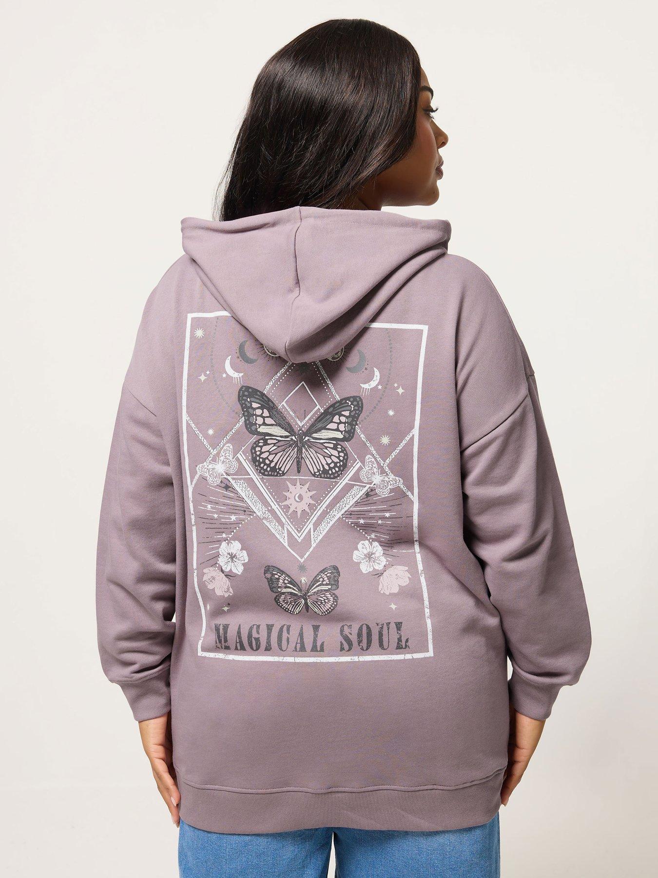 Image 2 of 6 of Yours Curve Celestial Hoodie - Purple