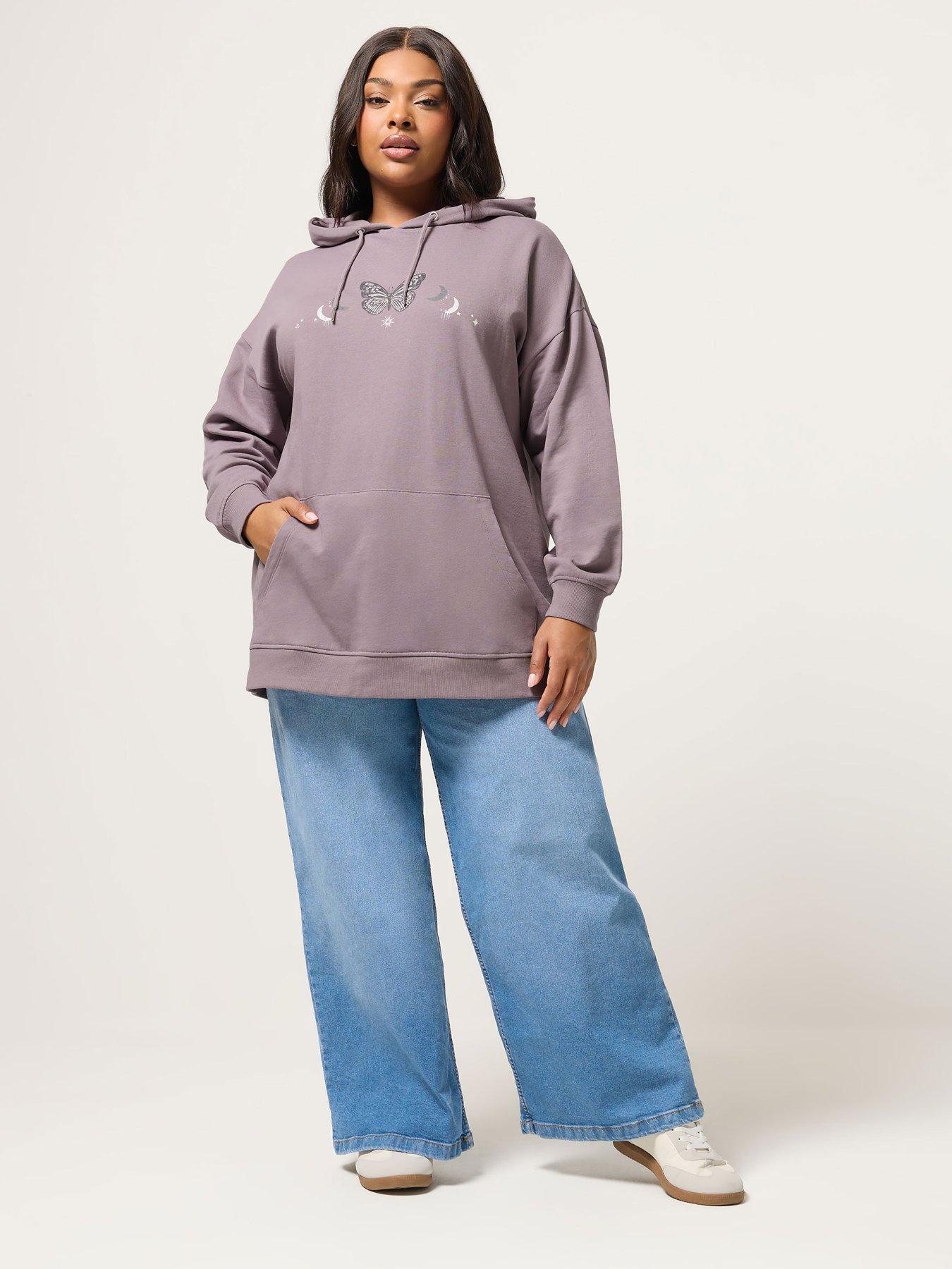 Image 3 of 6 of Yours Curve Celestial Hoodie - Purple