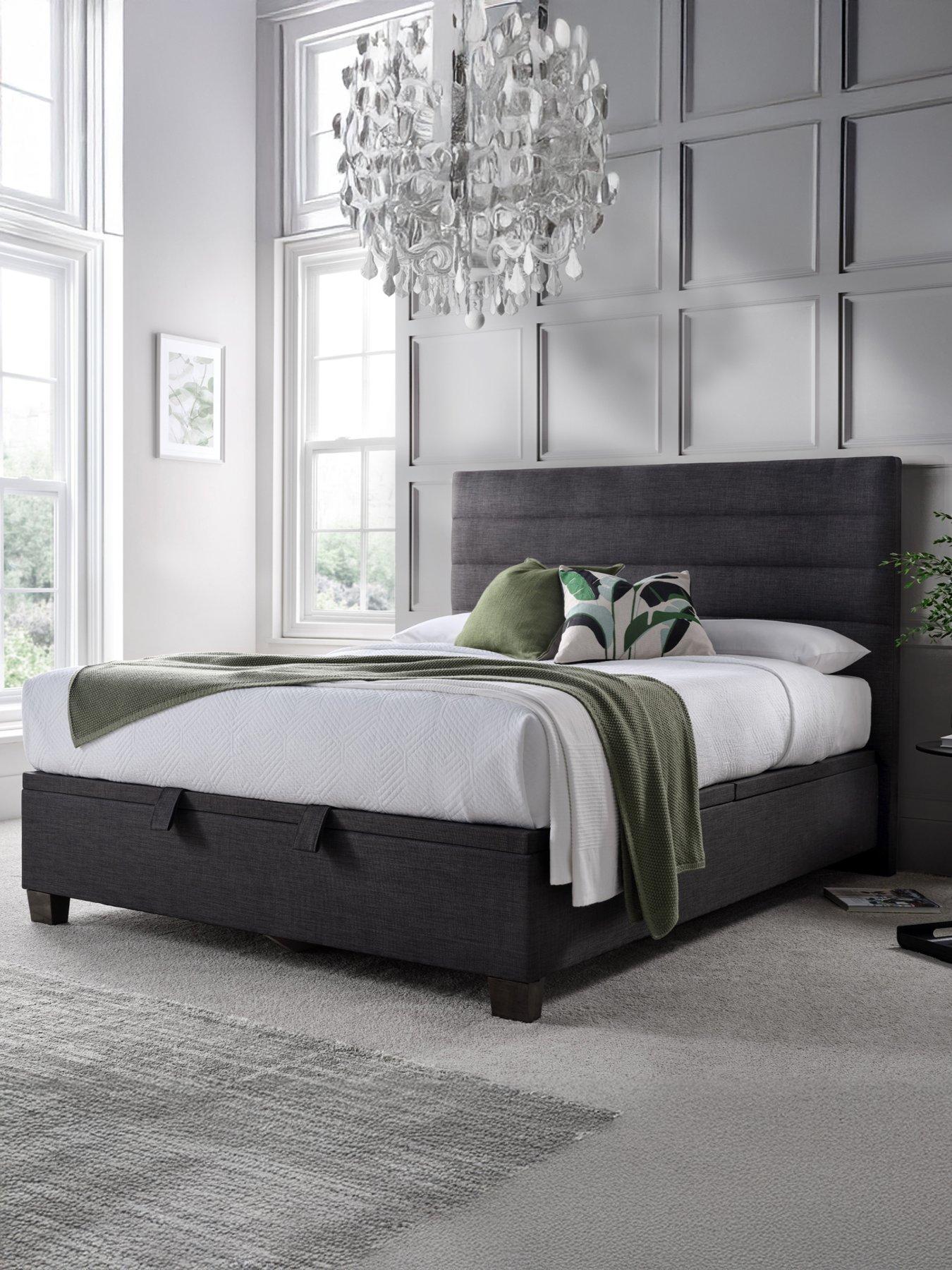 The Very Collection Liza End Lift Up Storage Ottoman With Airsprung Mattress Options (Buy  &  SAVE!) - Slate