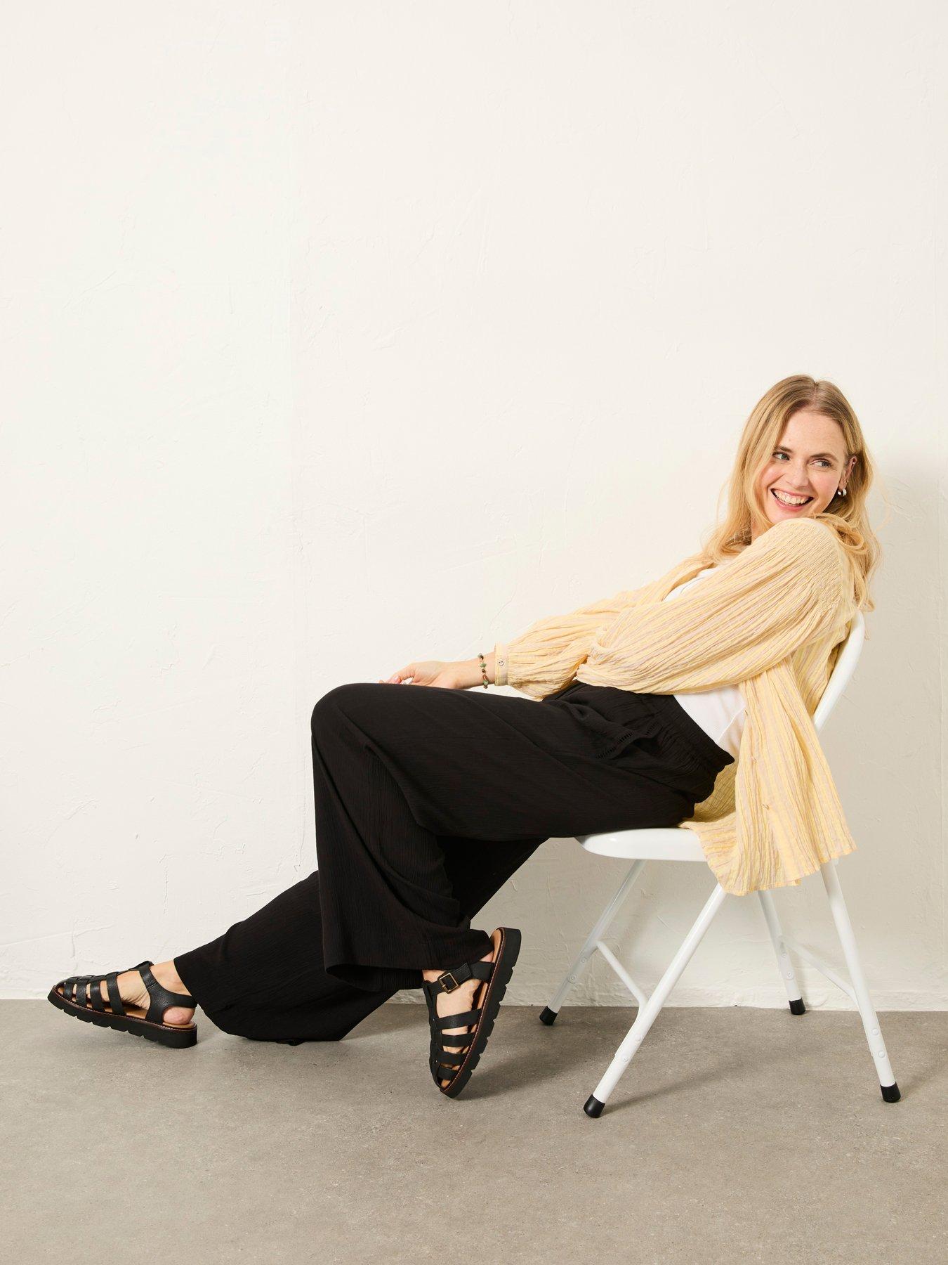 FatFace Melissa Palazzo Trousers - Black