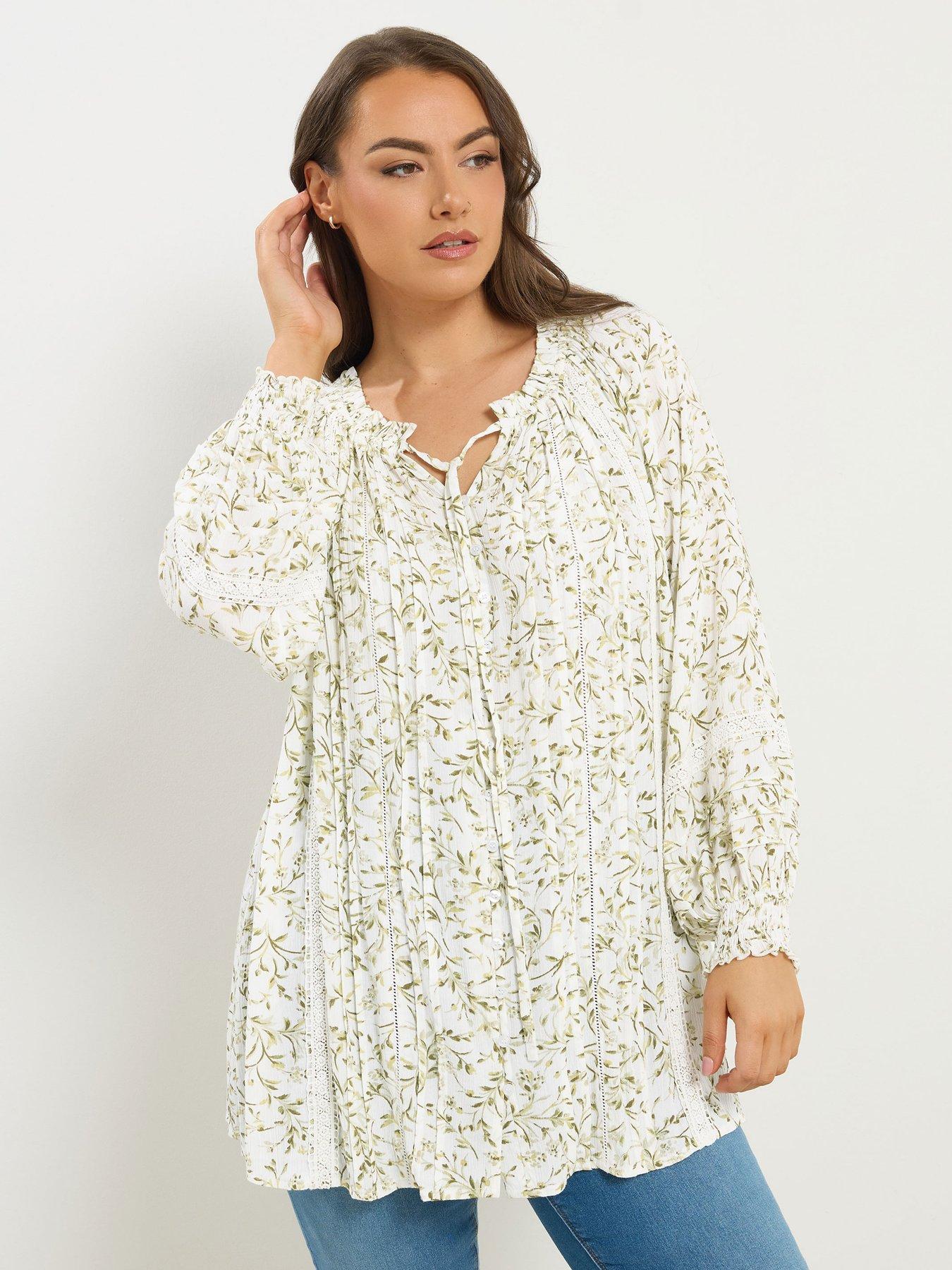 Yours Curve Gypsy Pintuck Top