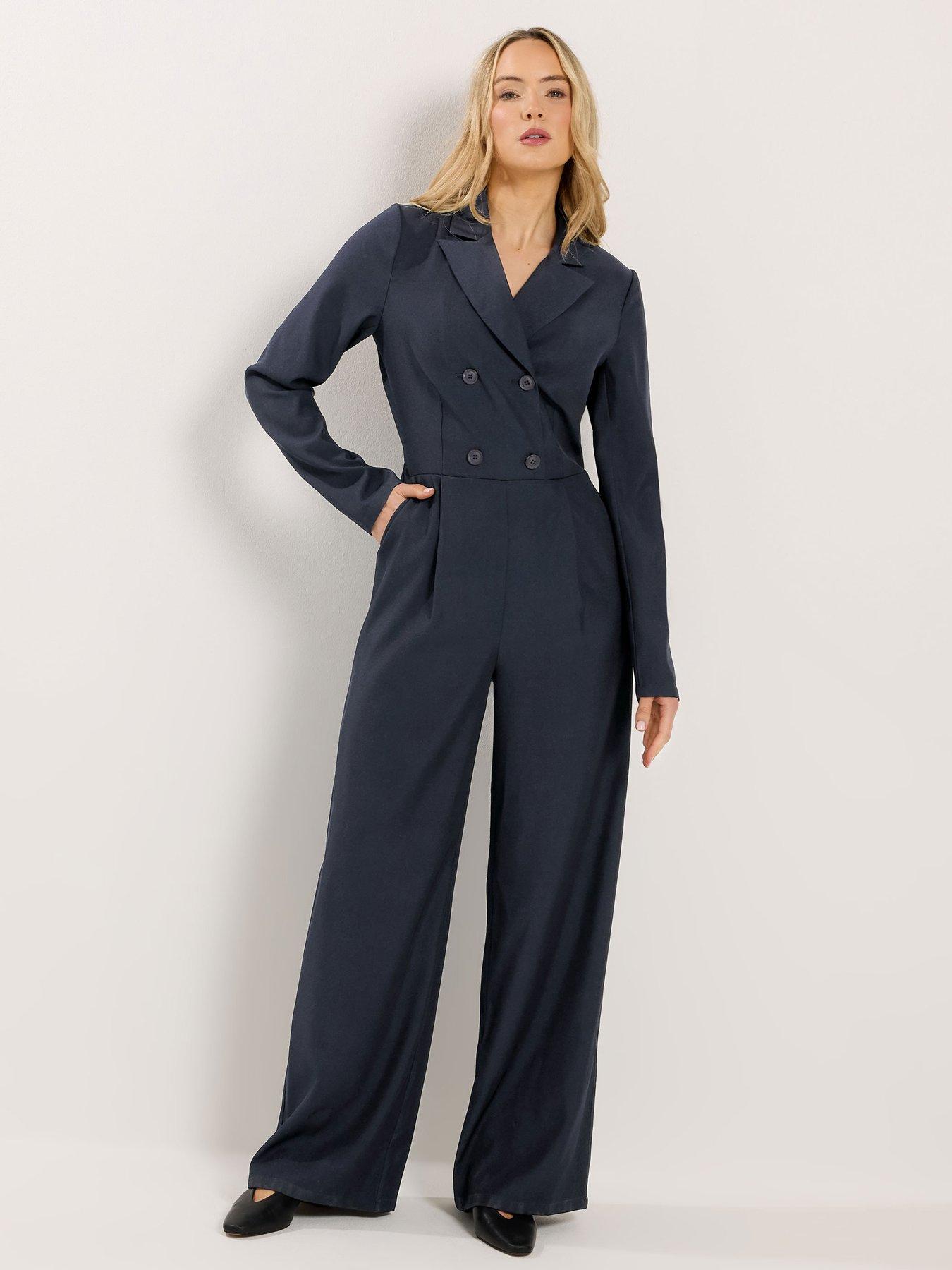 Long Tall Sally Tall Long Sleeve Collar Jumpsuit
