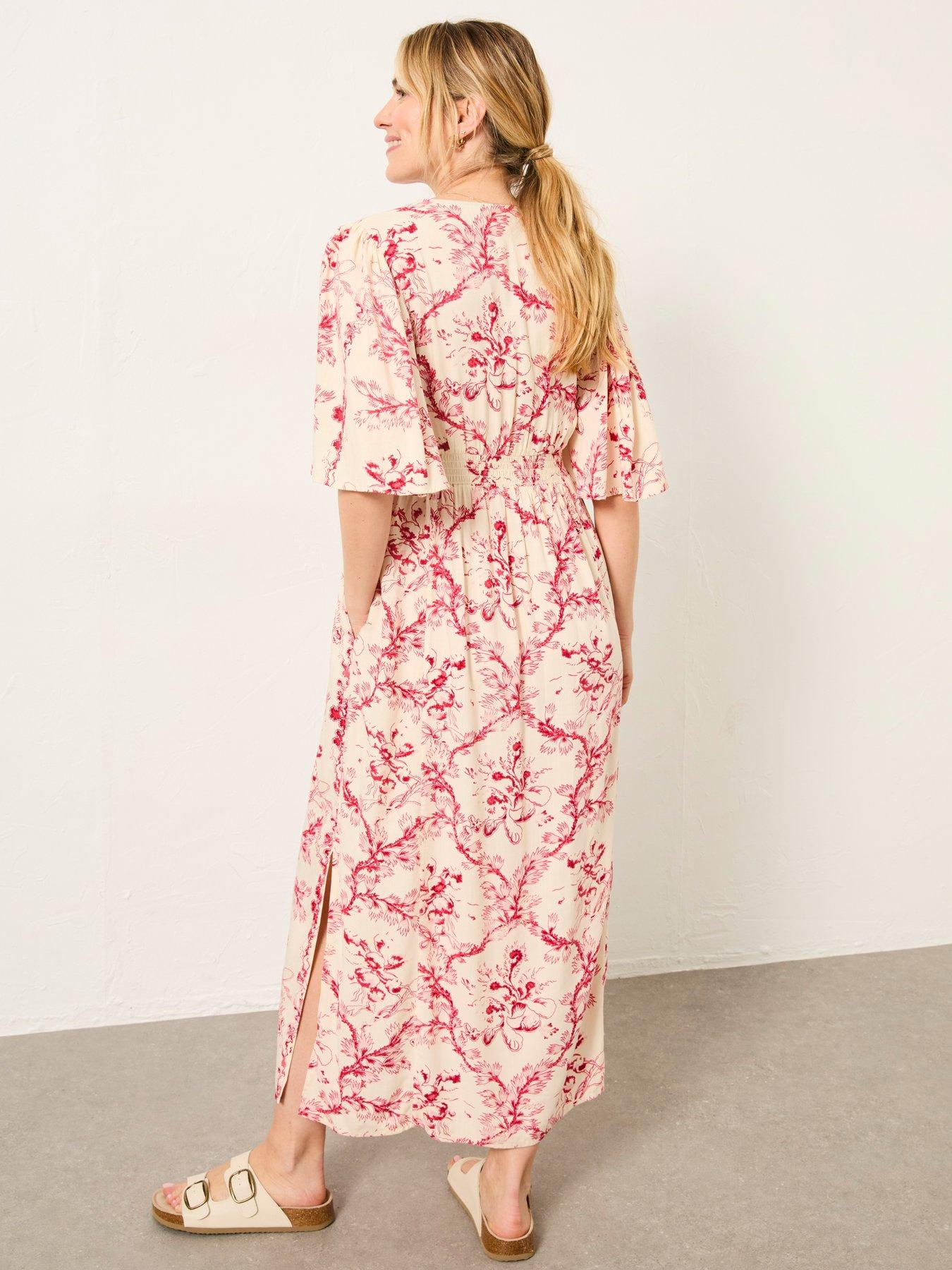 Image 2 of 6 of FatFace Solene Bloom Midi Dr - Ivory