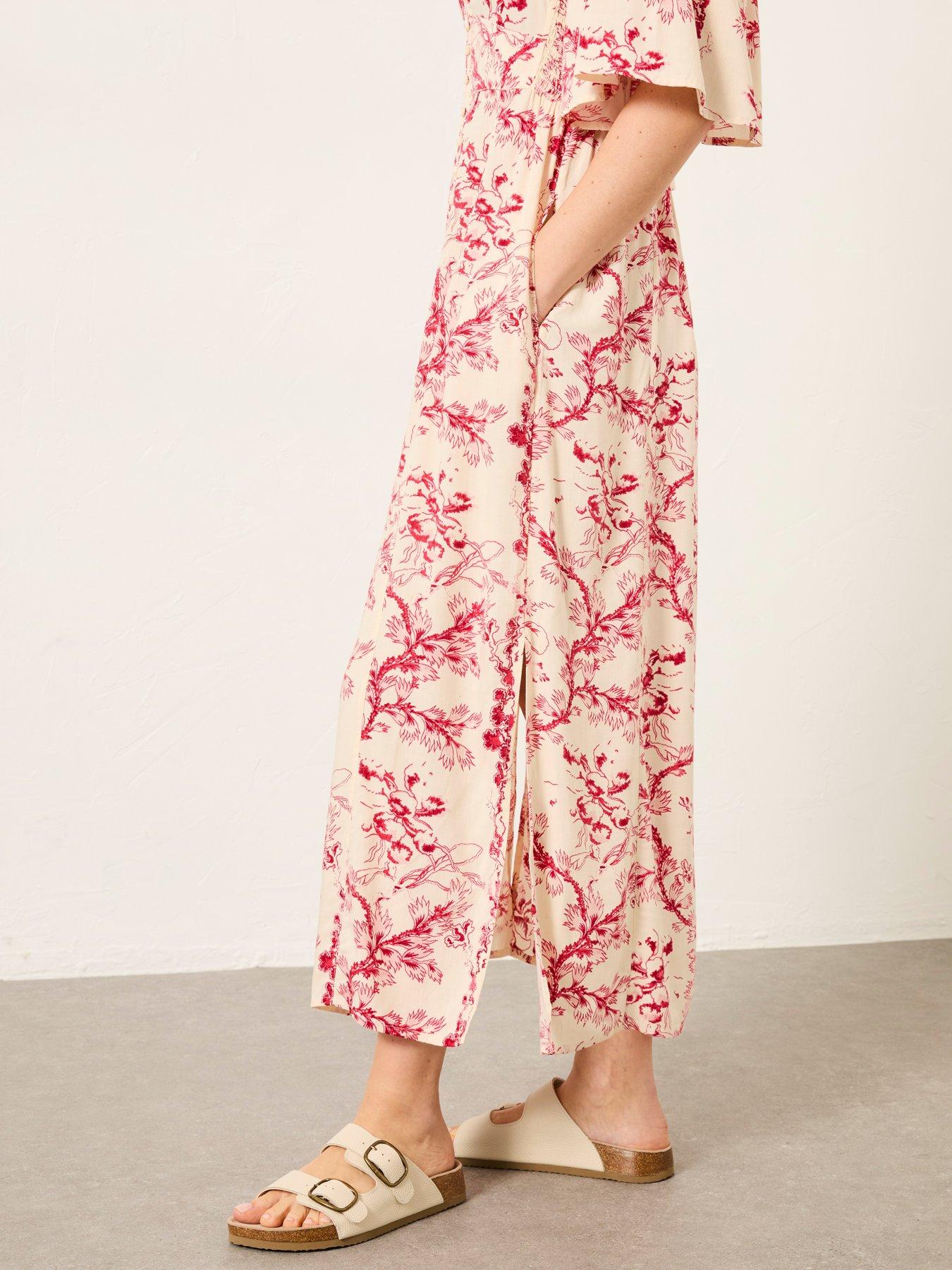 Image 4 of 6 of FatFace Solene Bloom Midi Dr - Ivory