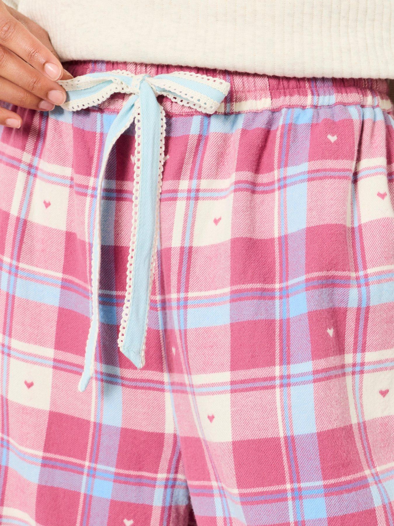 Image 4 of 6 of FatFace Lola Heart Pyjama Bottom - Pink