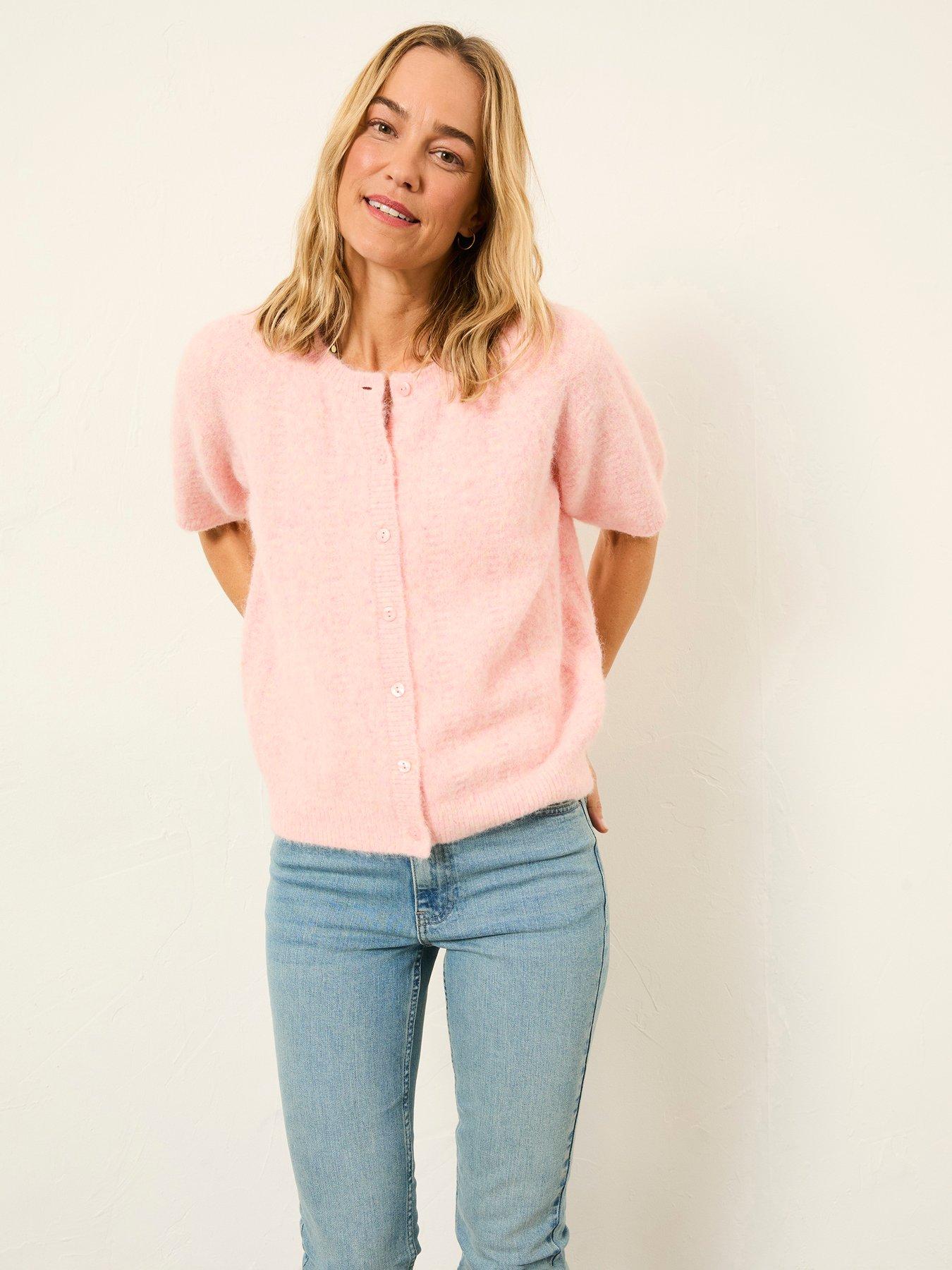 Image 1 of 6 of FatFace Georgina Cardigan - Pink