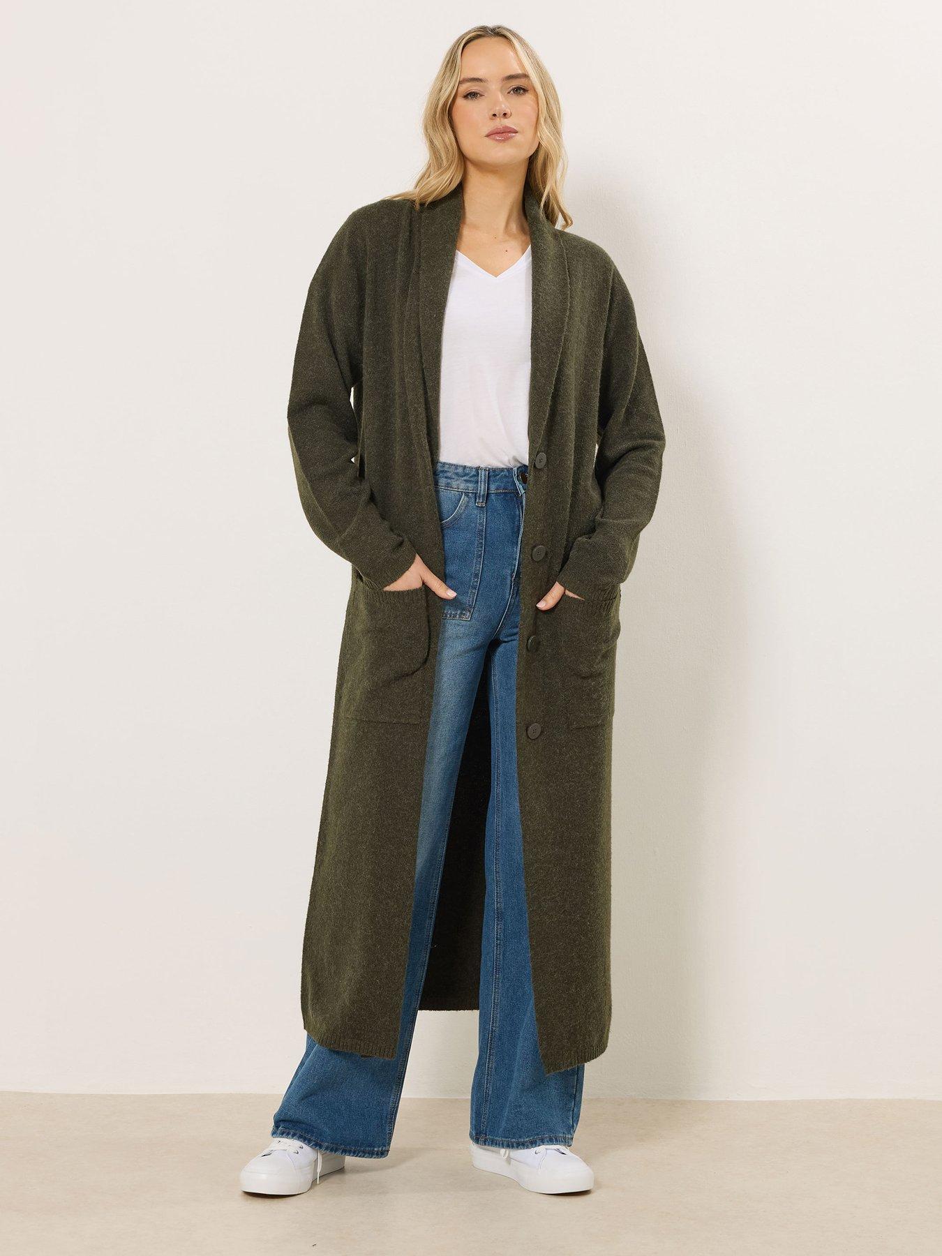 Long Tall Sally Knitted Coatigan - Green