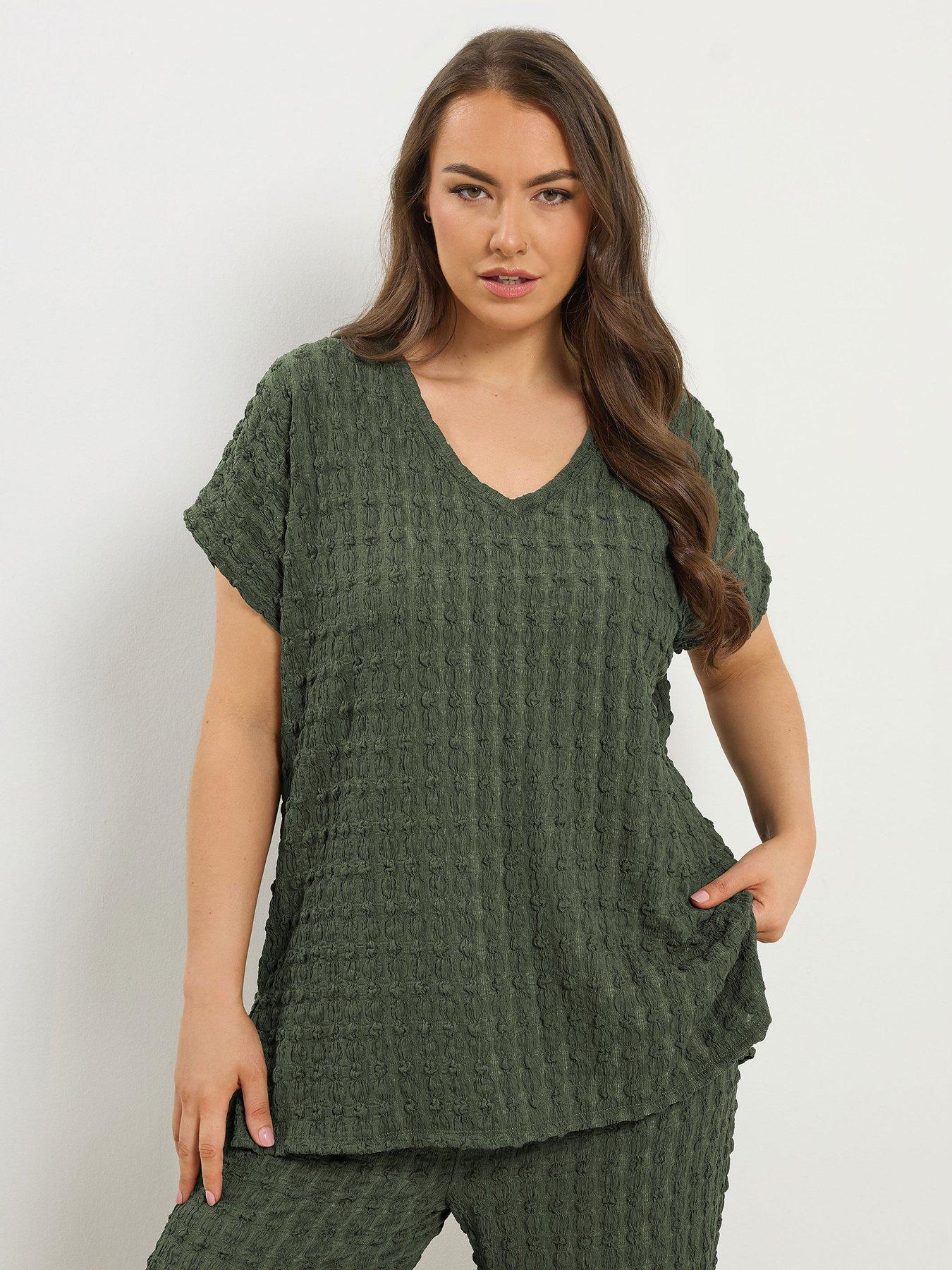 Image 1 of 5 of Yours Curve Bubble Grown On T-Shirt