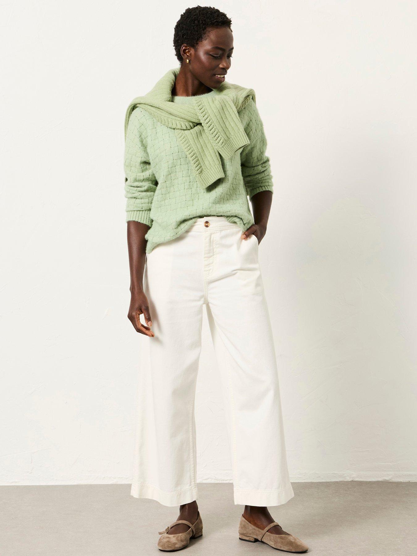 Image 4 of 6 of FatFace Hove Crop Trouser - White