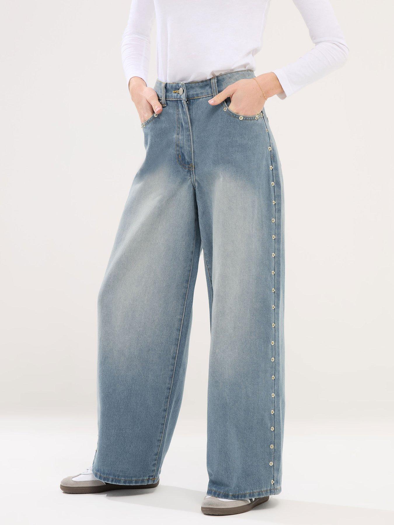 PixieGirl Petite Rivet Side Seam Jeans