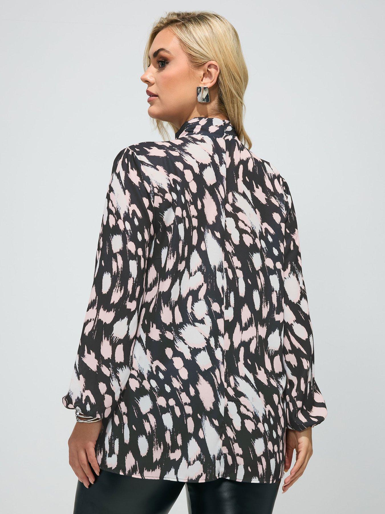Image 2 of 5 of Yours Curve Animal Bow Blouse