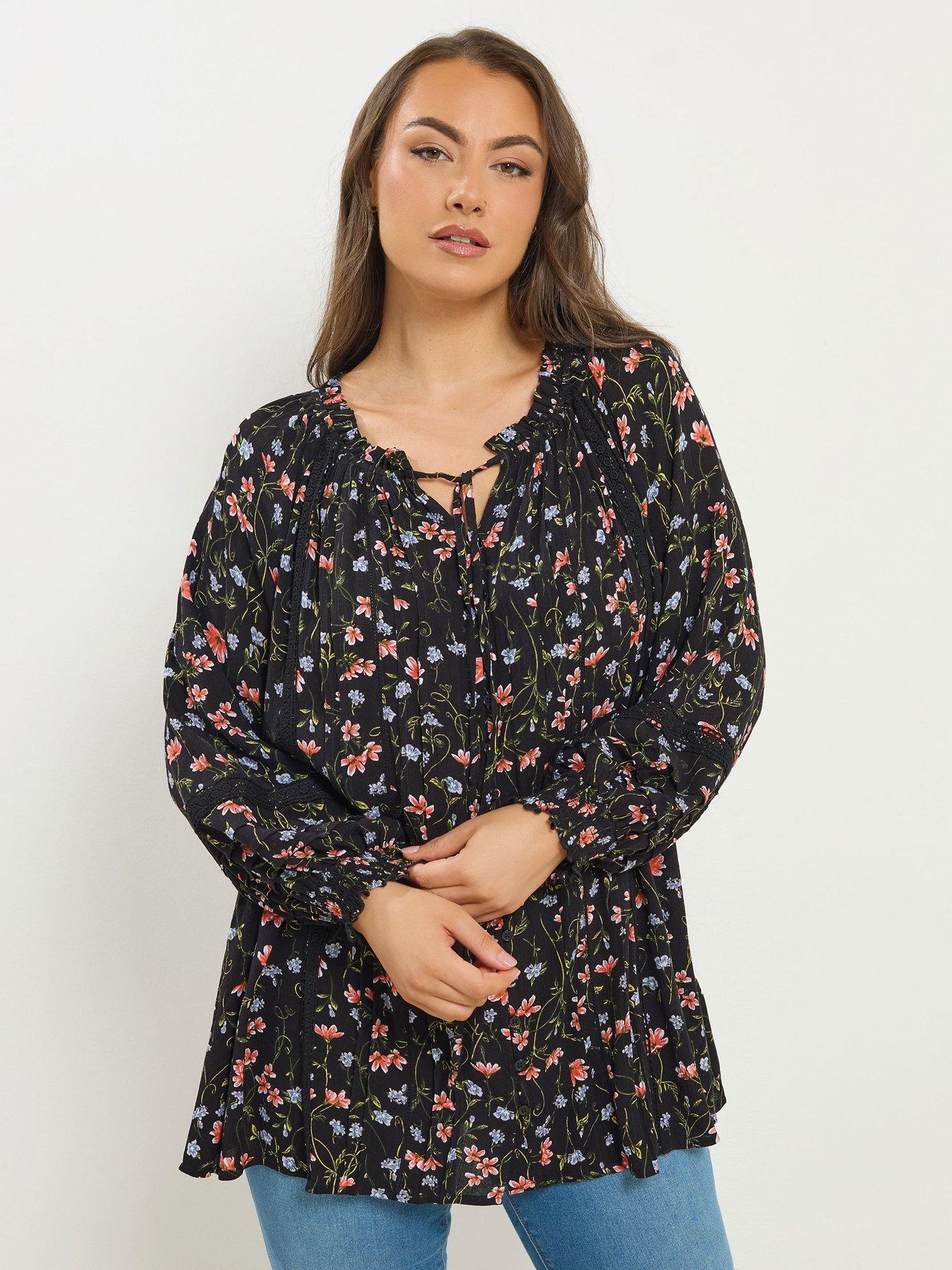 Yours Curve Gypsy Pintuck Top