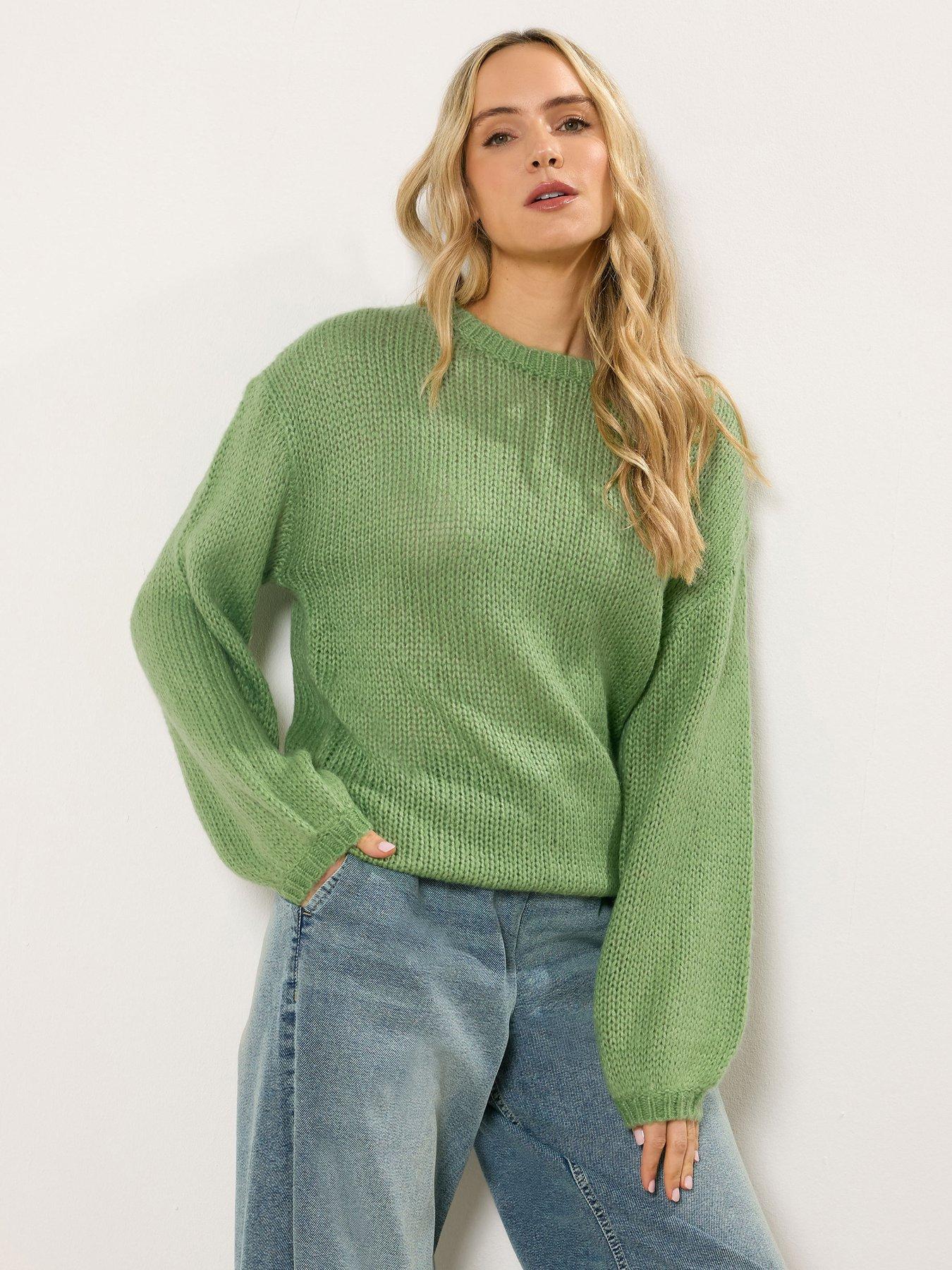 Long Tall Sally Balloon Sleeve Jumper - Green