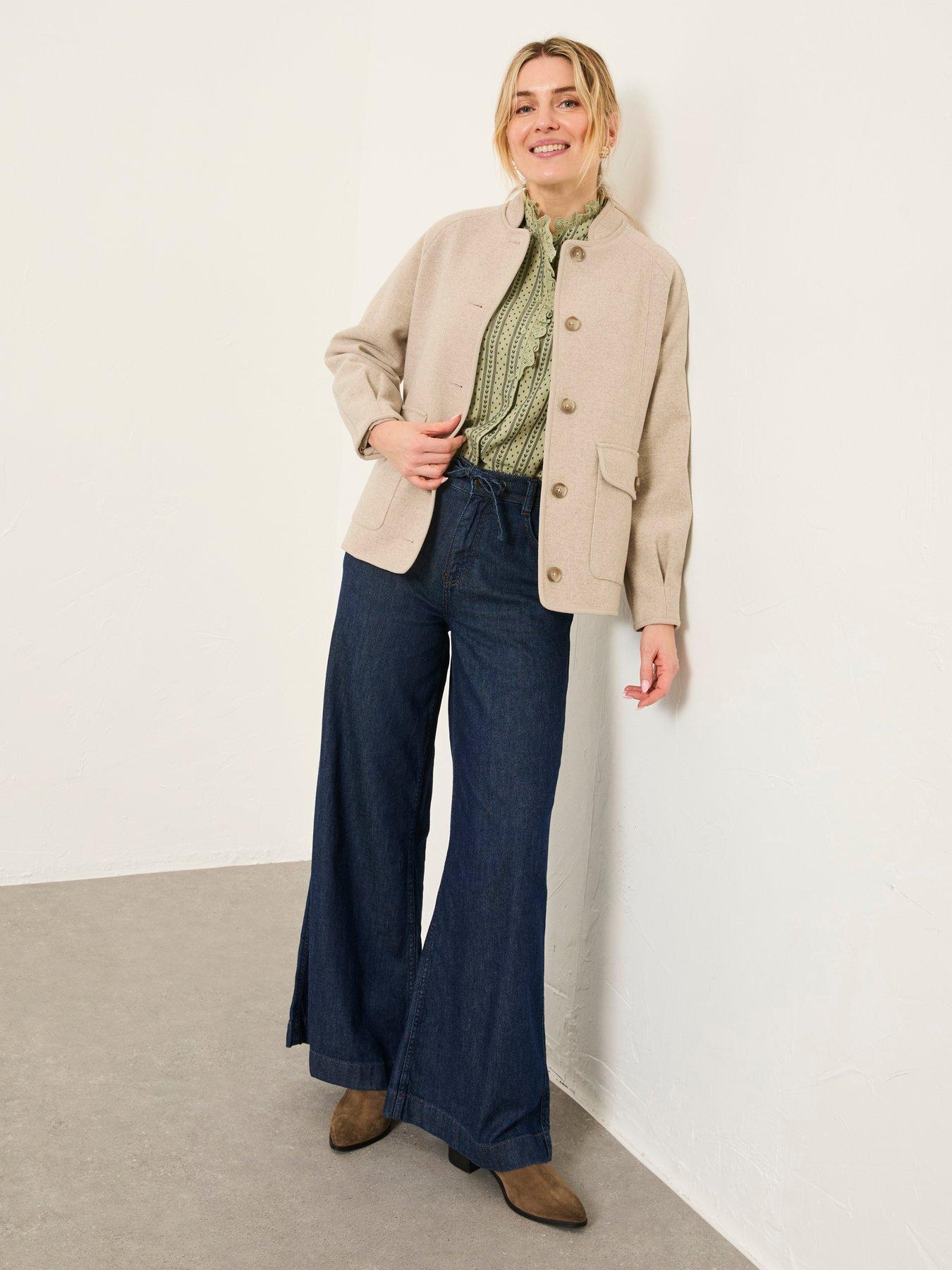 Image 3 of 6 of FatFace Orla Wool Jacket - Natural
