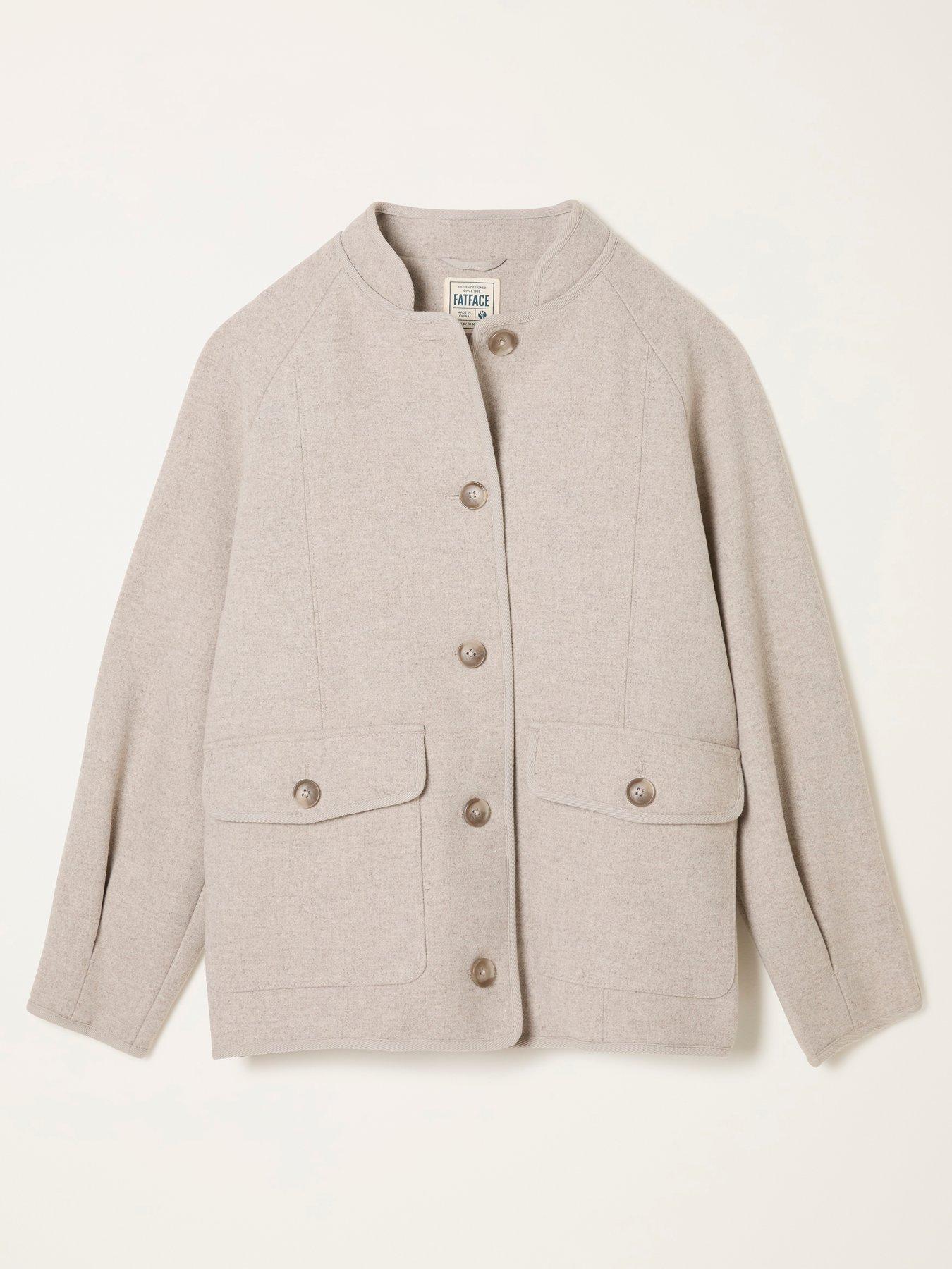 Image 6 of 6 of FatFace Orla Wool Jacket - Natural