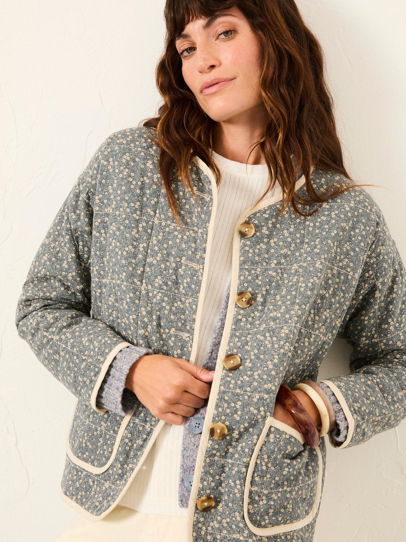 Image 4 of 5 of FatFace Milly Quilted Jacket - Blue