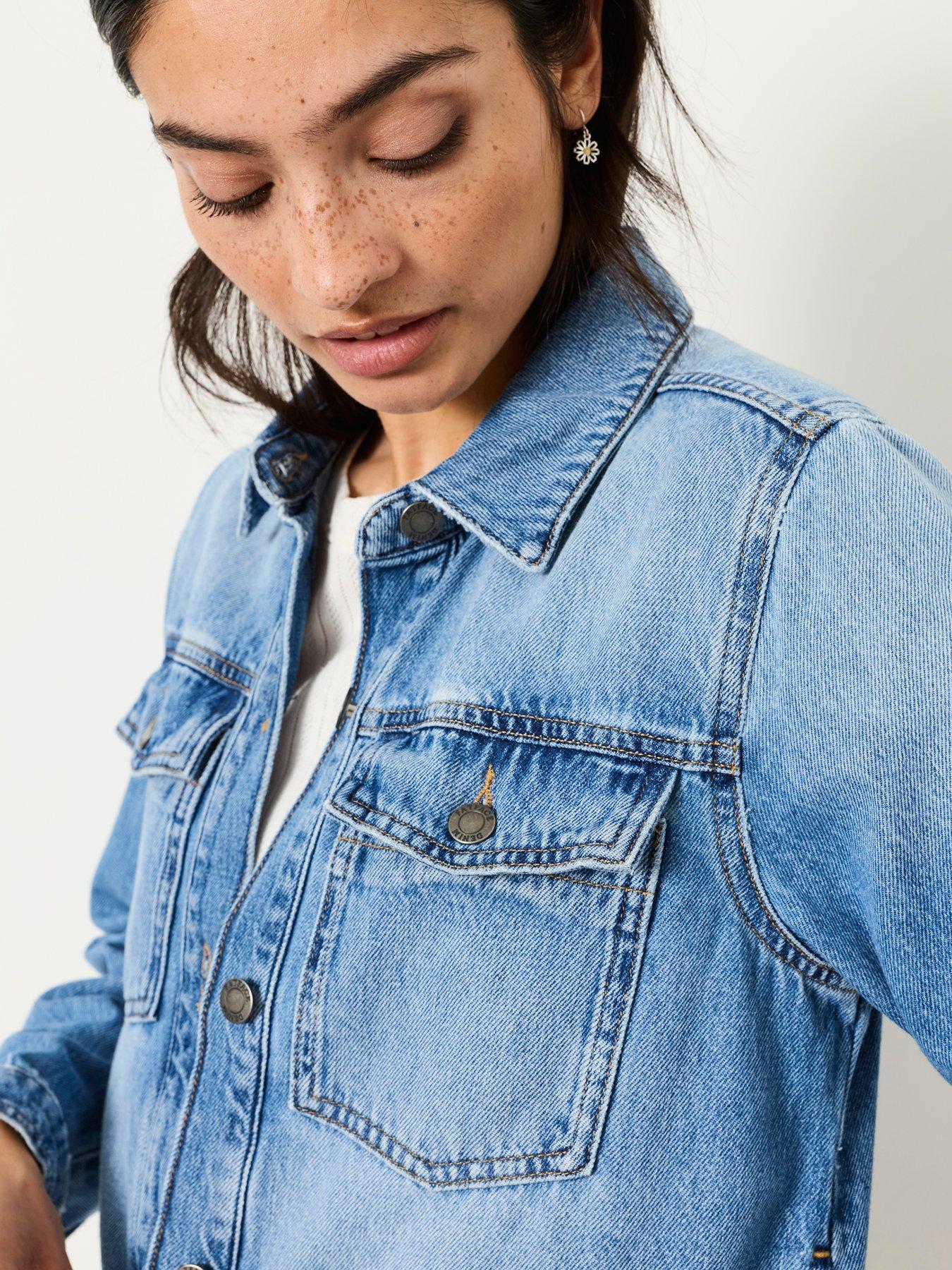 Image 4 of 6 of FatFace Thea Denim Jacket - Denim Vintage
