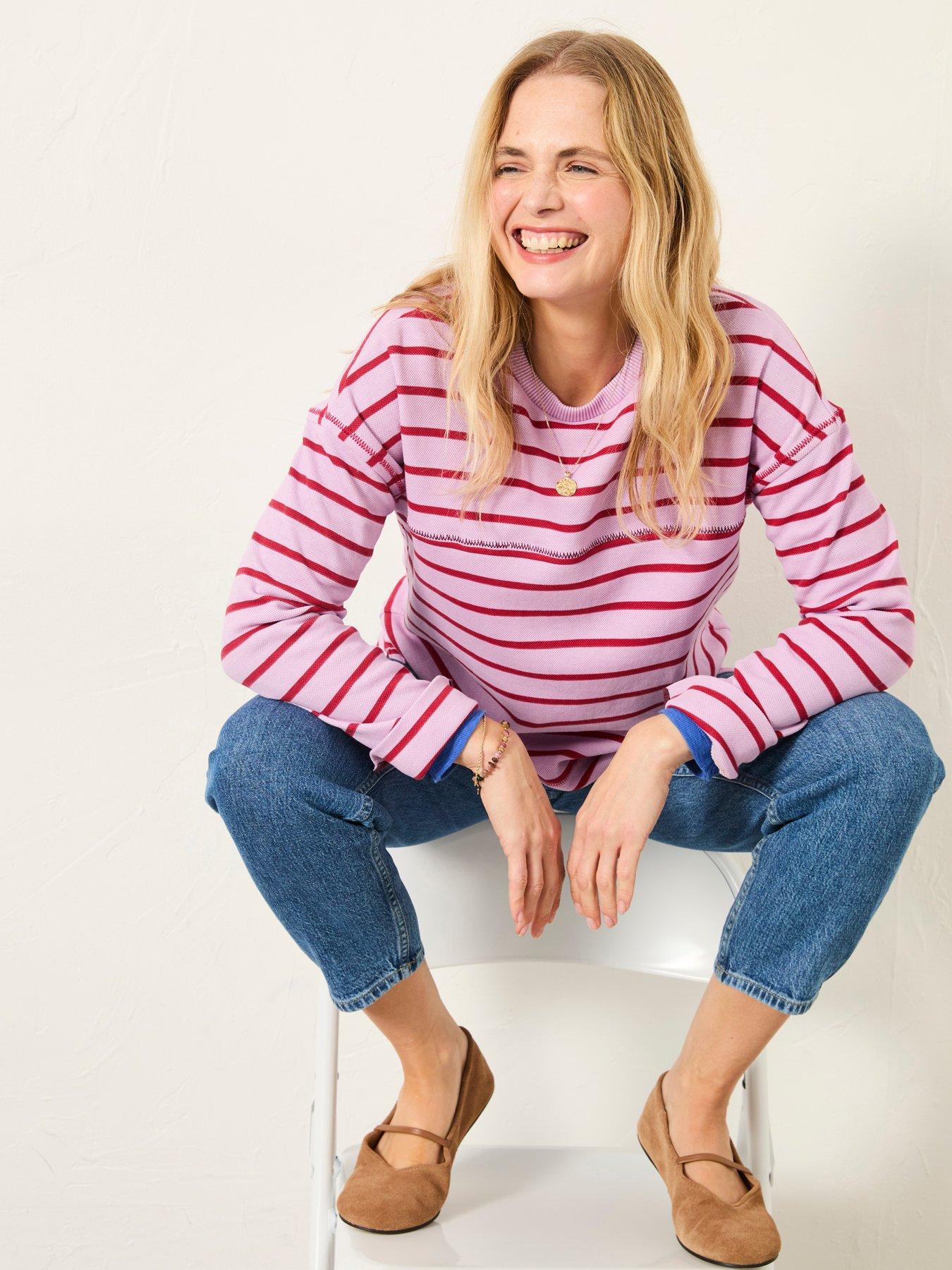 FatFace Airlie Breton Stripe - Purple