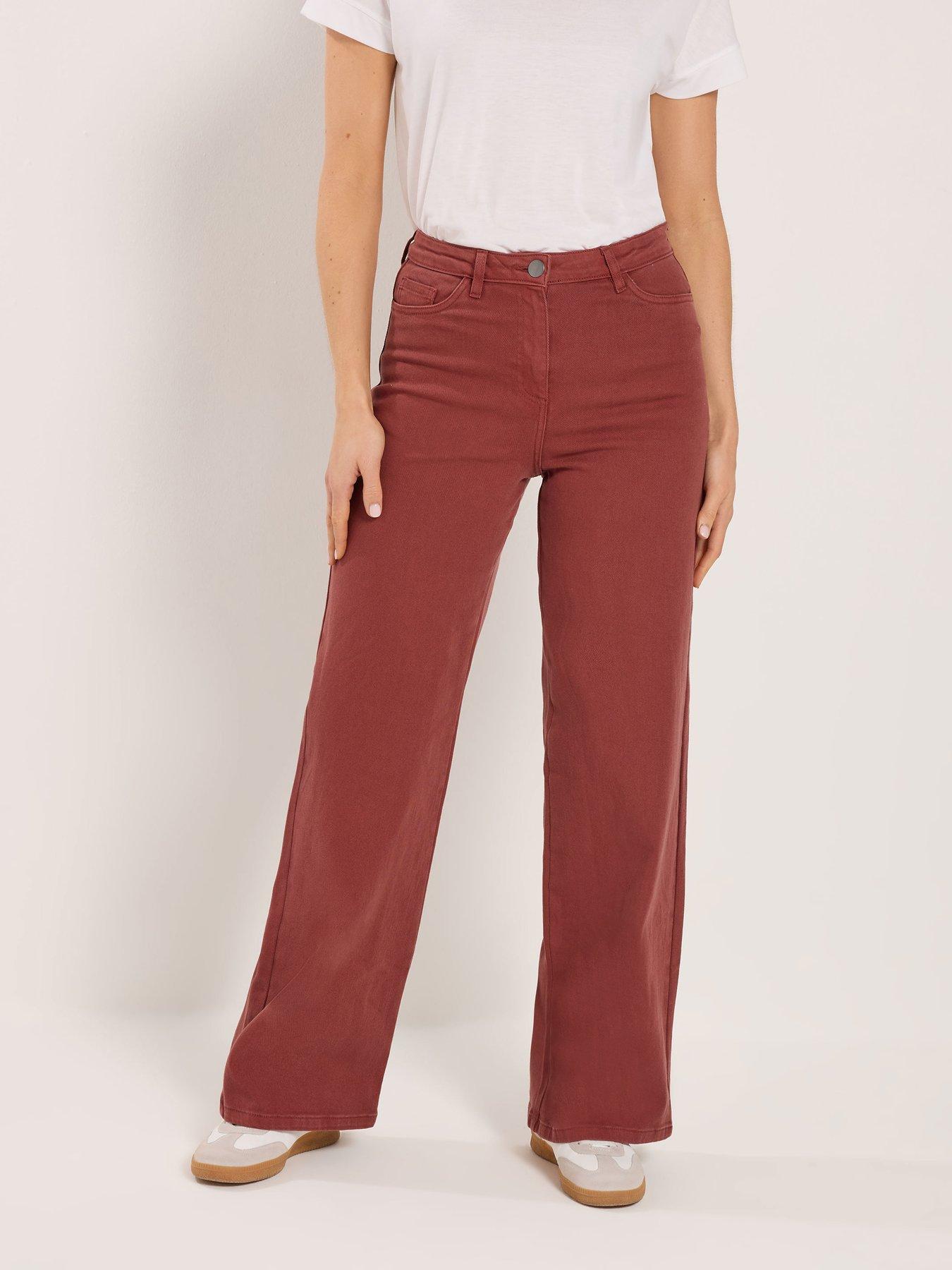 Long Tall Sally Wide Leg Jean 36" - Brown