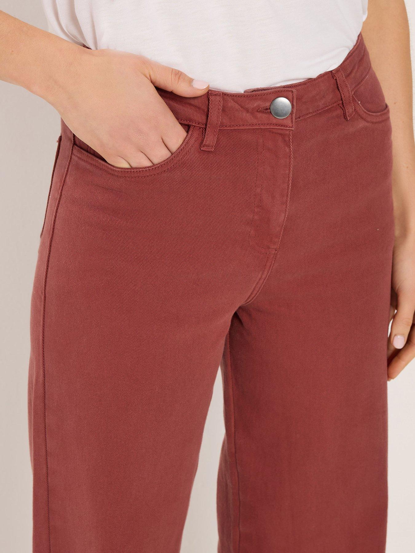 Image 4 of 5 of Long Tall Sally Wide Leg Jean 36" - Brown