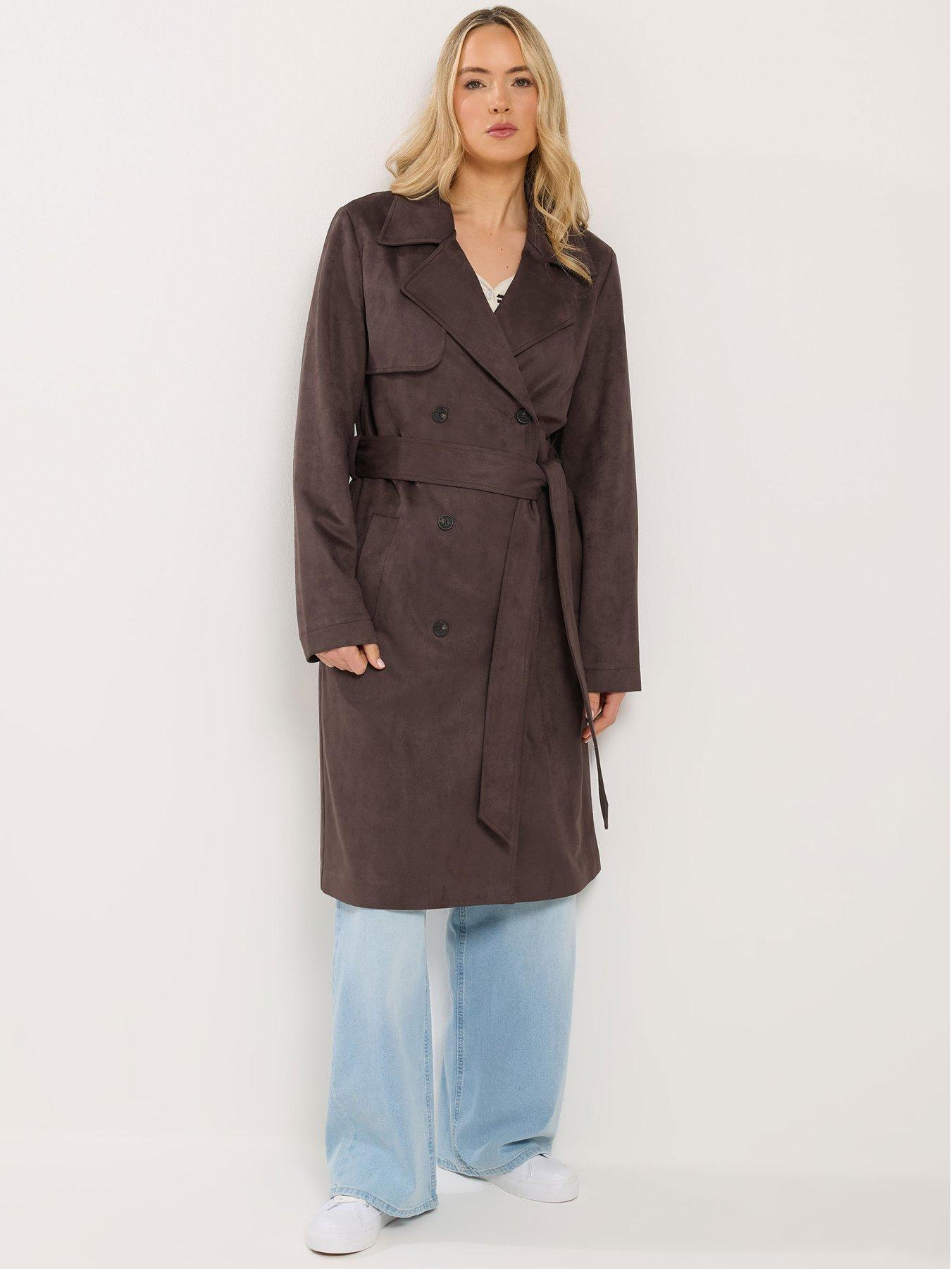 Long Tall Sally Tall Suedette Trench Coat
