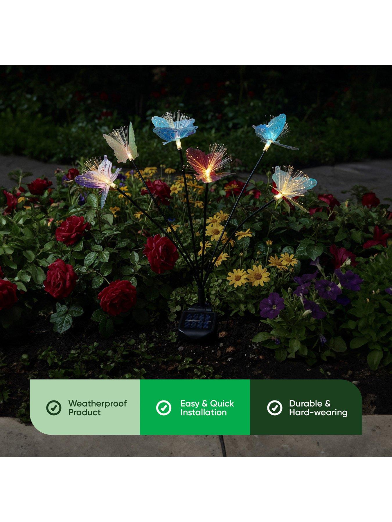 Image 4 of 7 of Streetwize Pack Of 2 6Pcs Solar Iridescent Butterflies