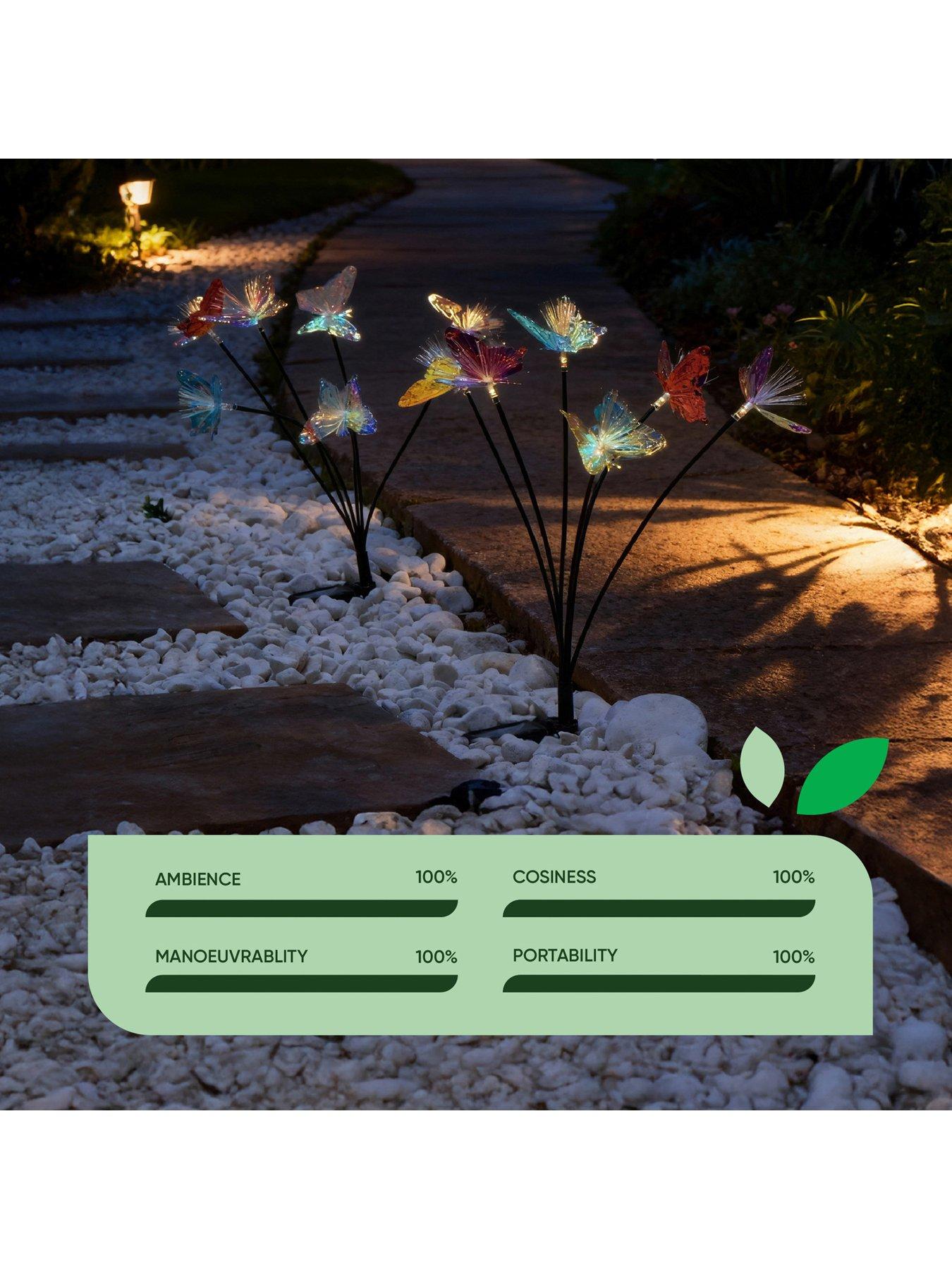 Image 6 of 7 of Streetwize Pack Of 2 6Pcs Solar Iridescent Butterflies