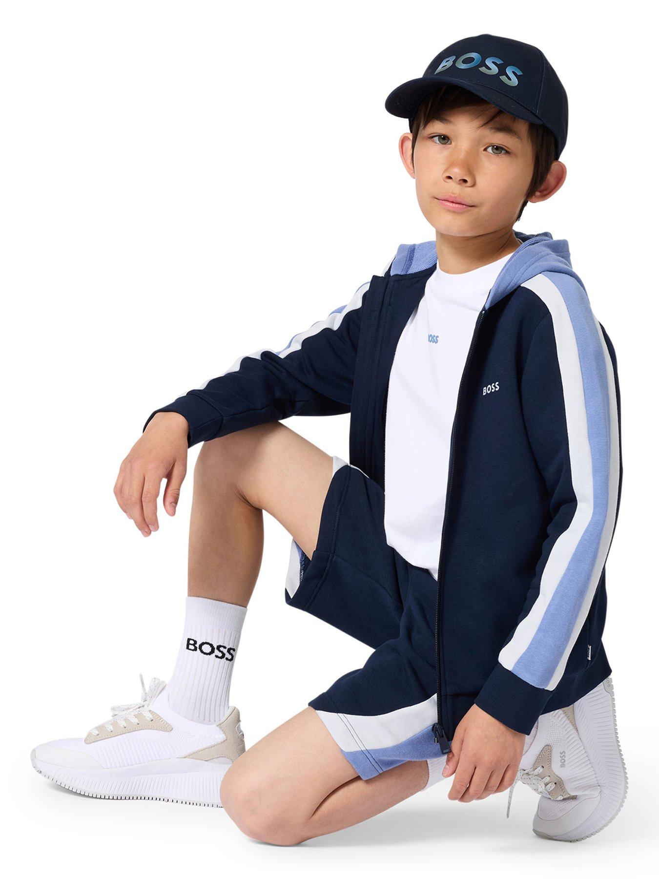 BOSS: Boys Colour Block Shorts - Navy