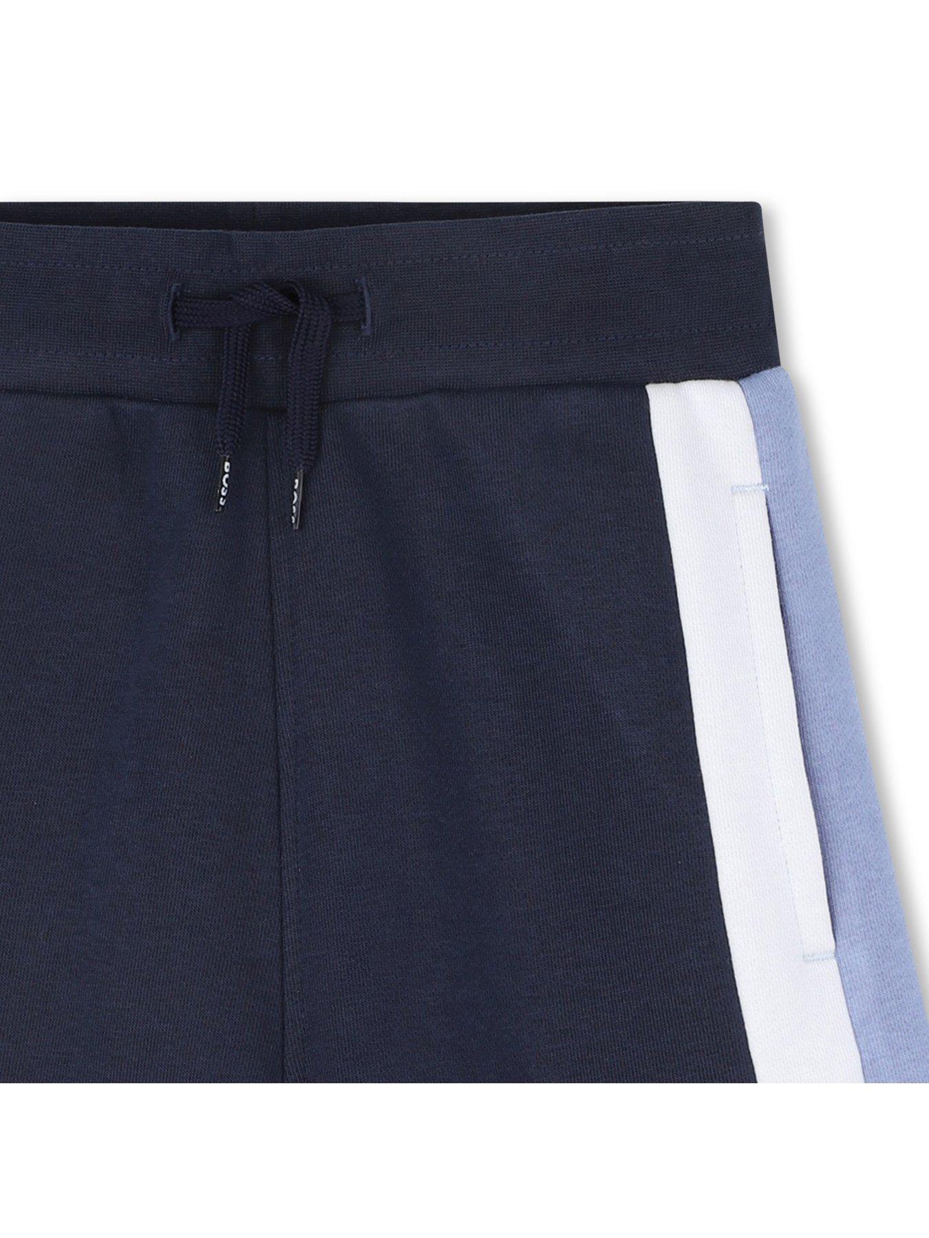 Image 4 of 4 of BOSS Boys Colour Block Shorts - Navy