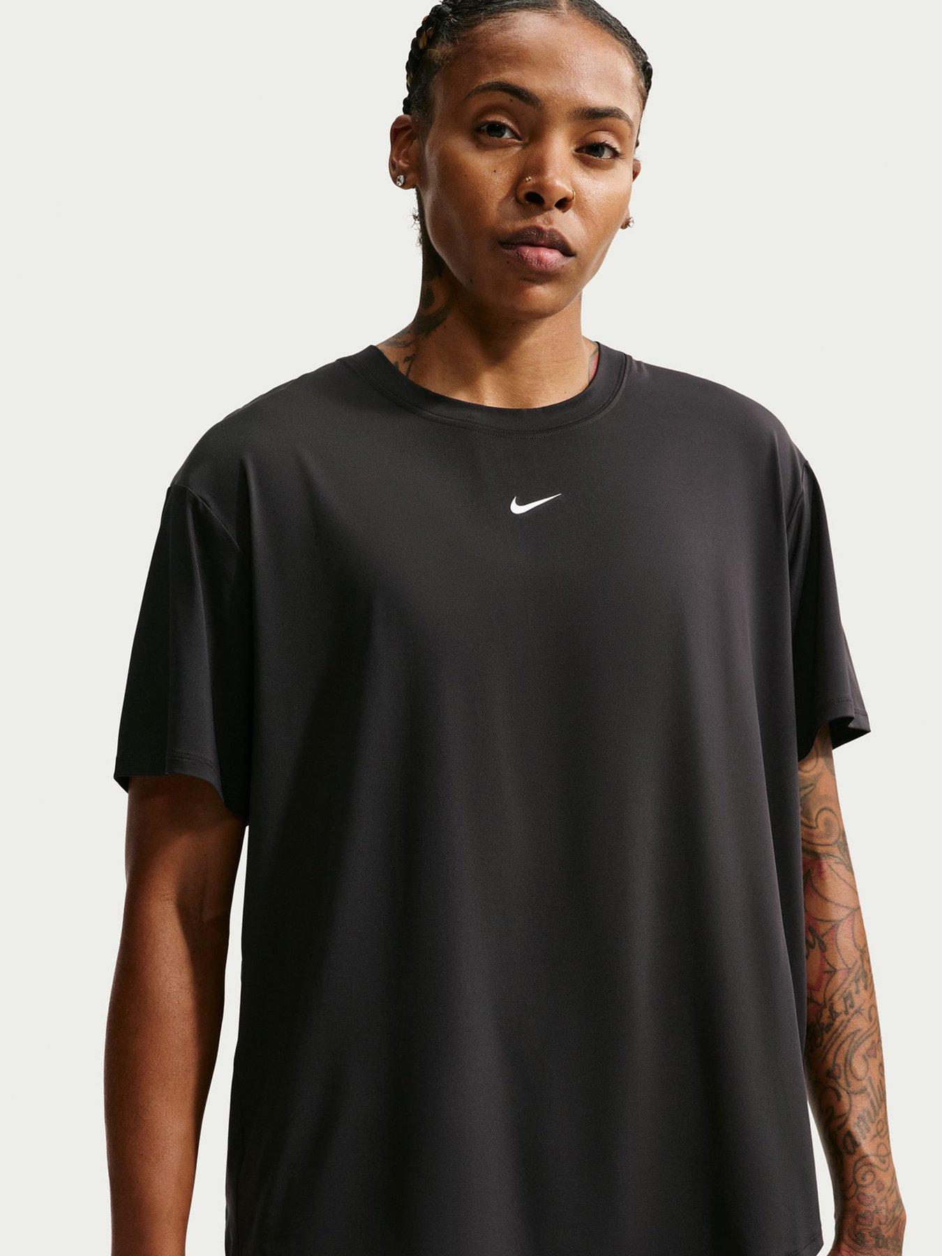 Nike Womens Training Dri-Fit Tie Back T-Shirt - Black