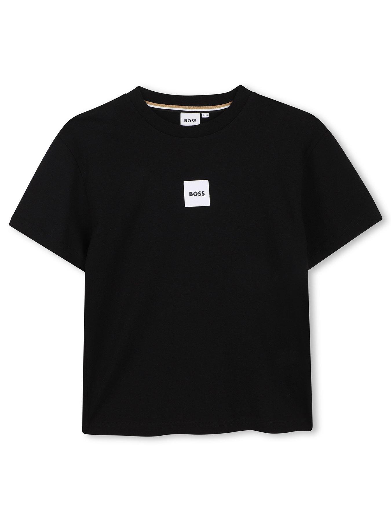 BOSS Boys Logo Short Sleeve T-shirt - Black