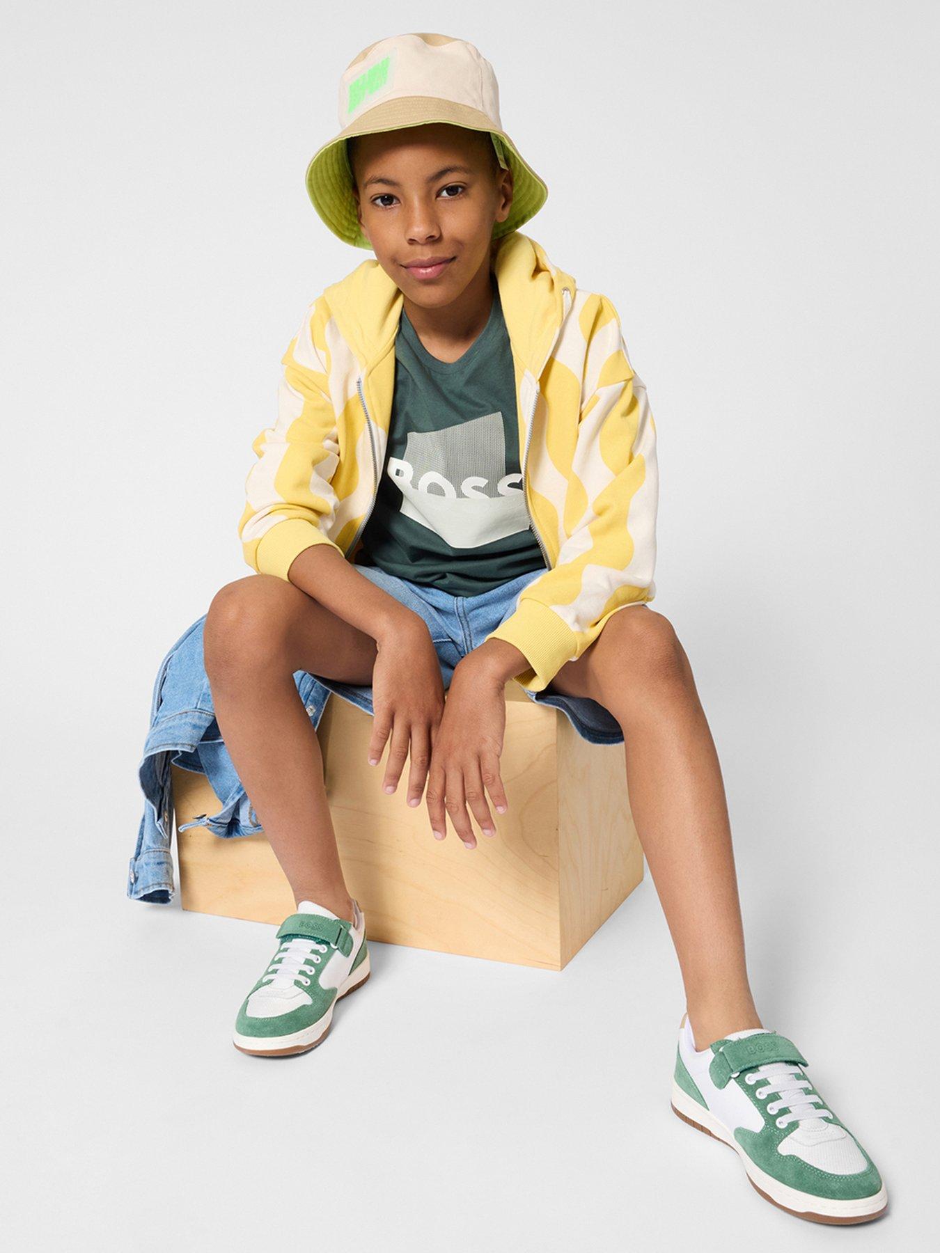 BOSS Boys Graphic Short Sleeve T-shirt, Green, Size 16 Years