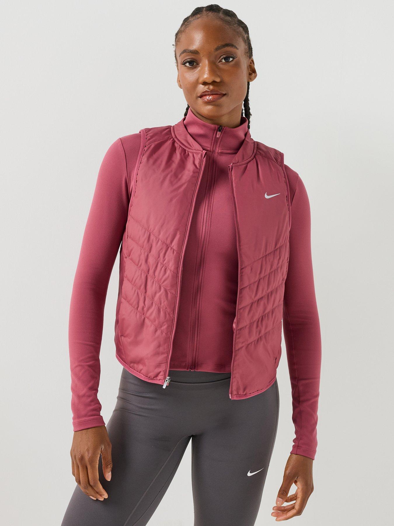 Nike Womens Tempo Warm Running Gilet - Pink Smoke