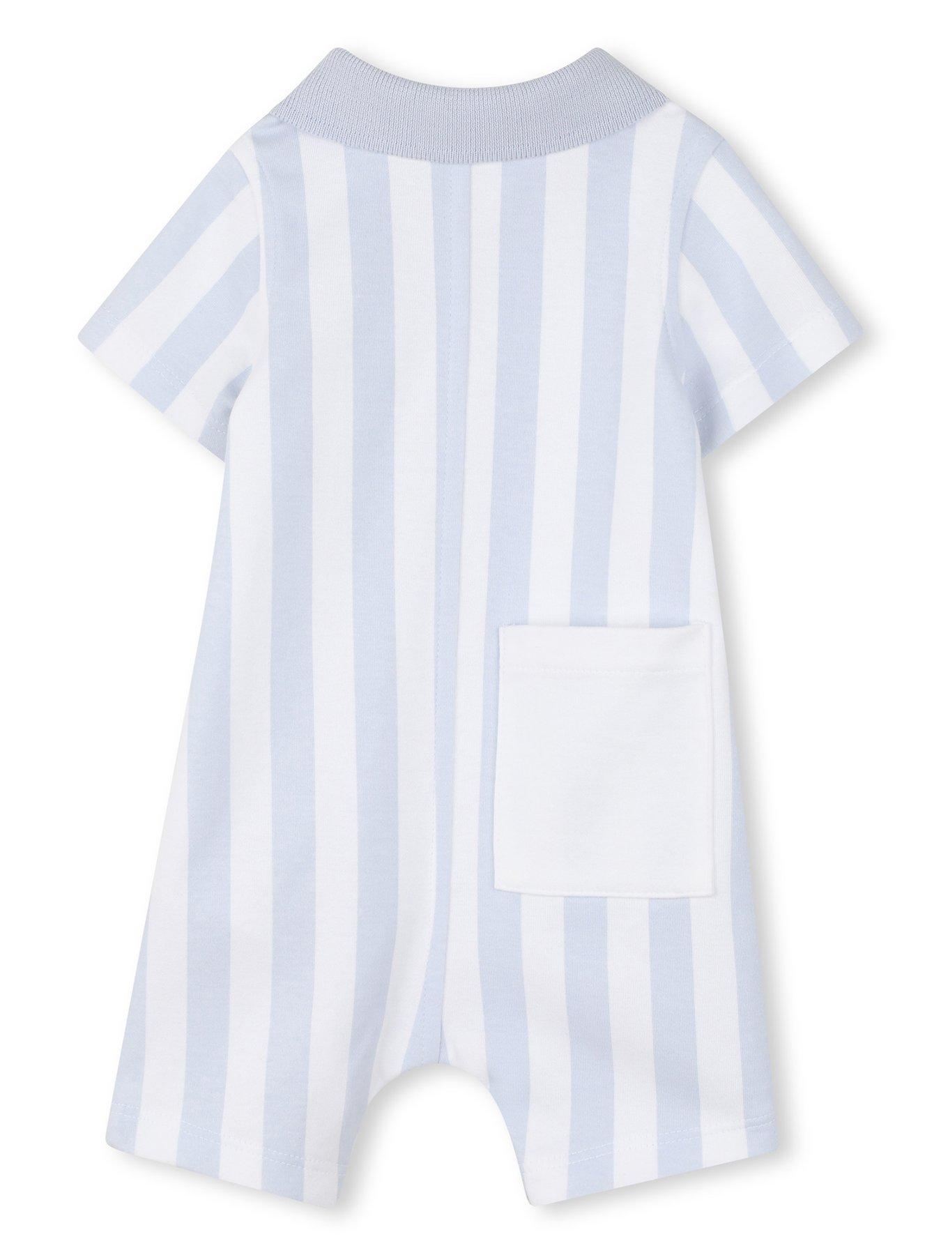 Image 2 of 3 of BOSS Newborn Baby Boys Romper - Light Blue