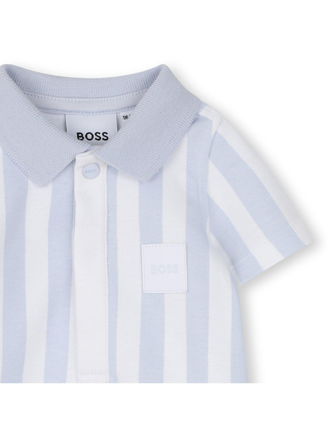 Image 3 of 3 of BOSS Newborn Baby Boys Romper - Light Blue