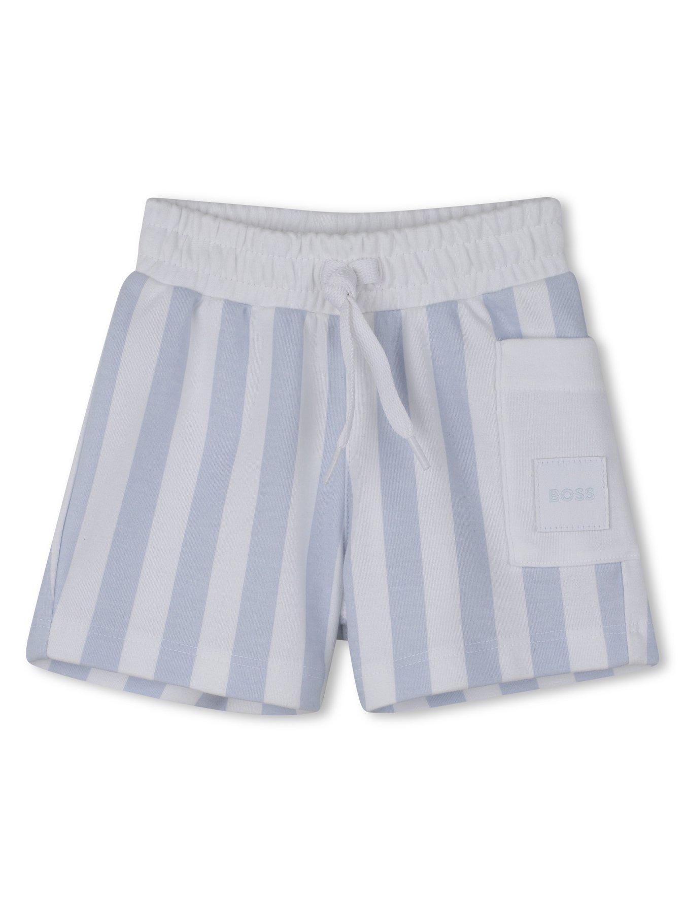Image 3 of 6 of BOSS Newborn Baby Boys Logo T-shirt And Short Set - Light Blue