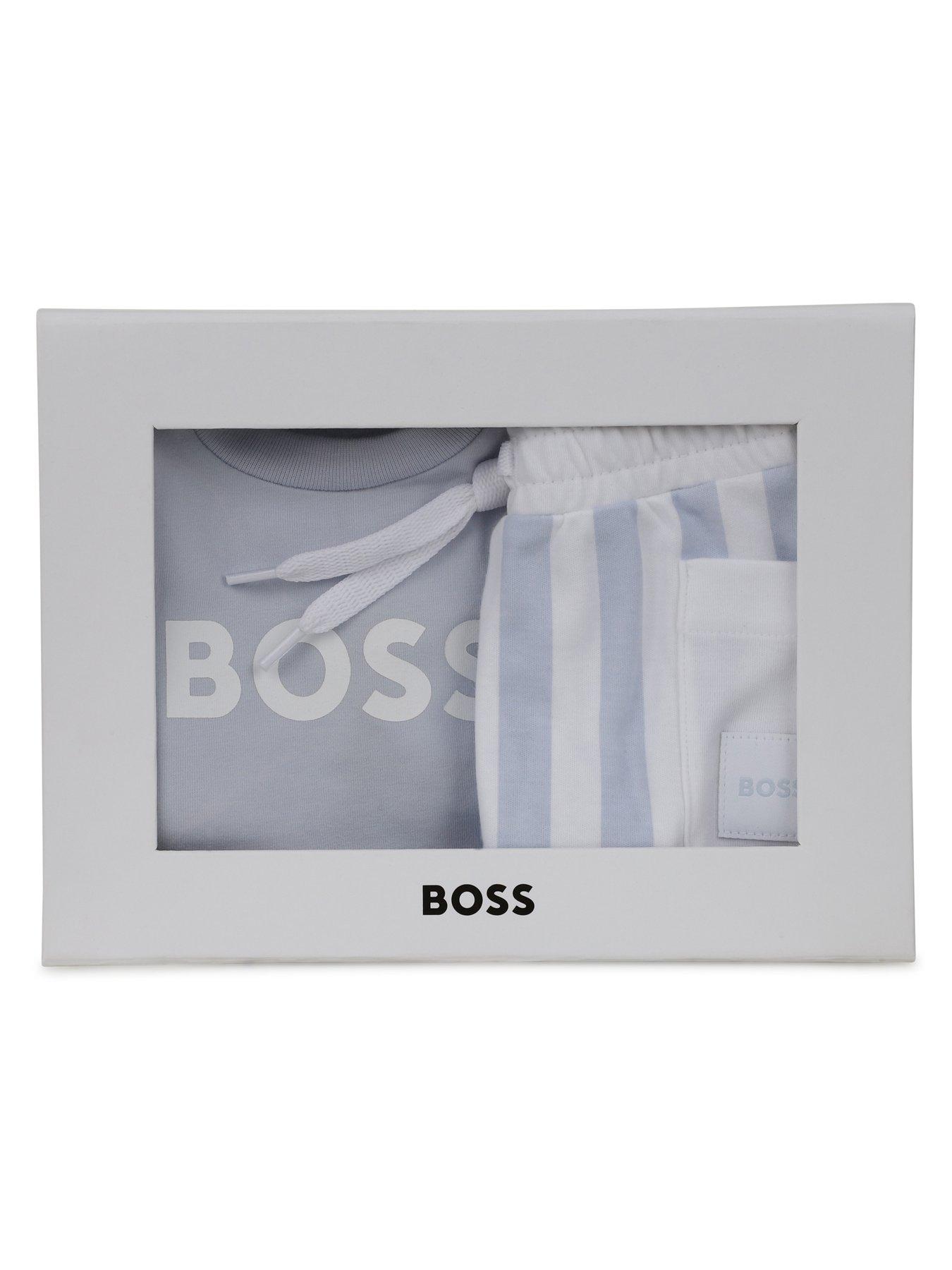 Image 6 of 6 of BOSS Newborn Baby Boys Logo T-shirt And Short Set - Light Blue