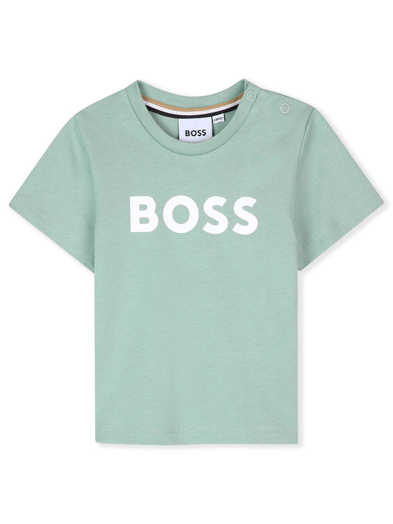 BOSS Baby Boys Logo Short Sleeve T-shirt - Light Green