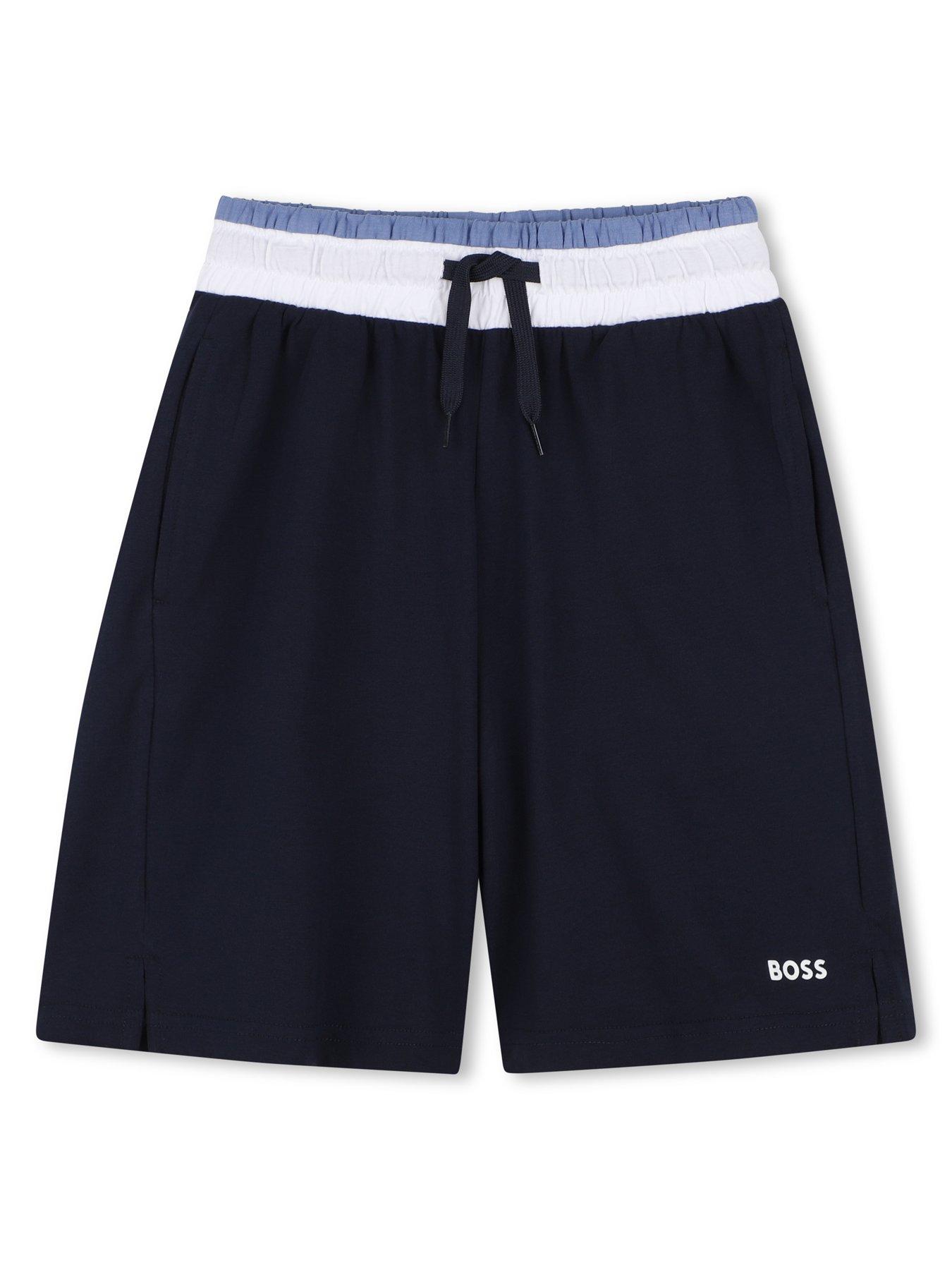 Image 4 of 6 of BOSS Boys Colour Block T-shirt And Short Set - Navy